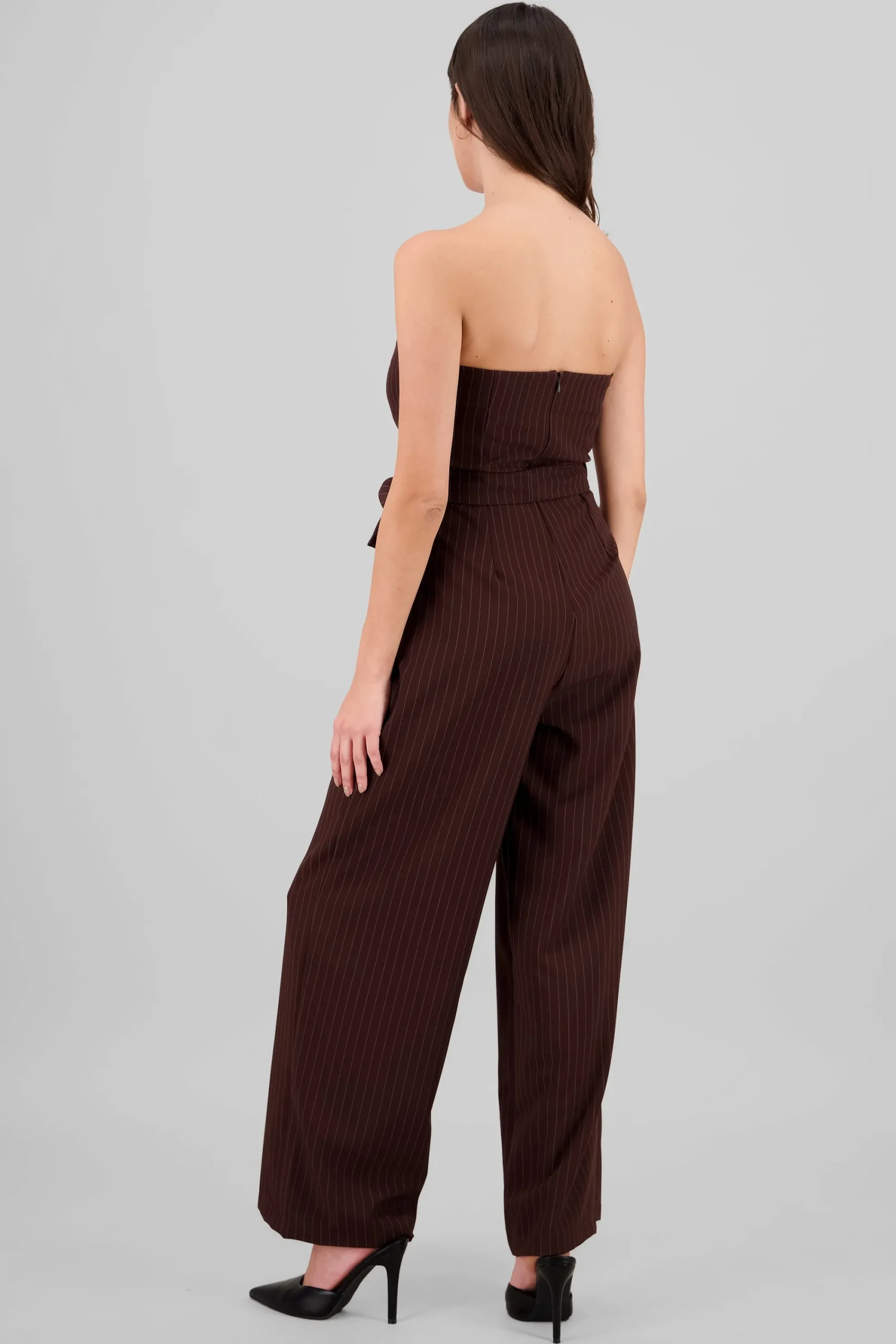 Shasa Striped Strapless Jumpsuit