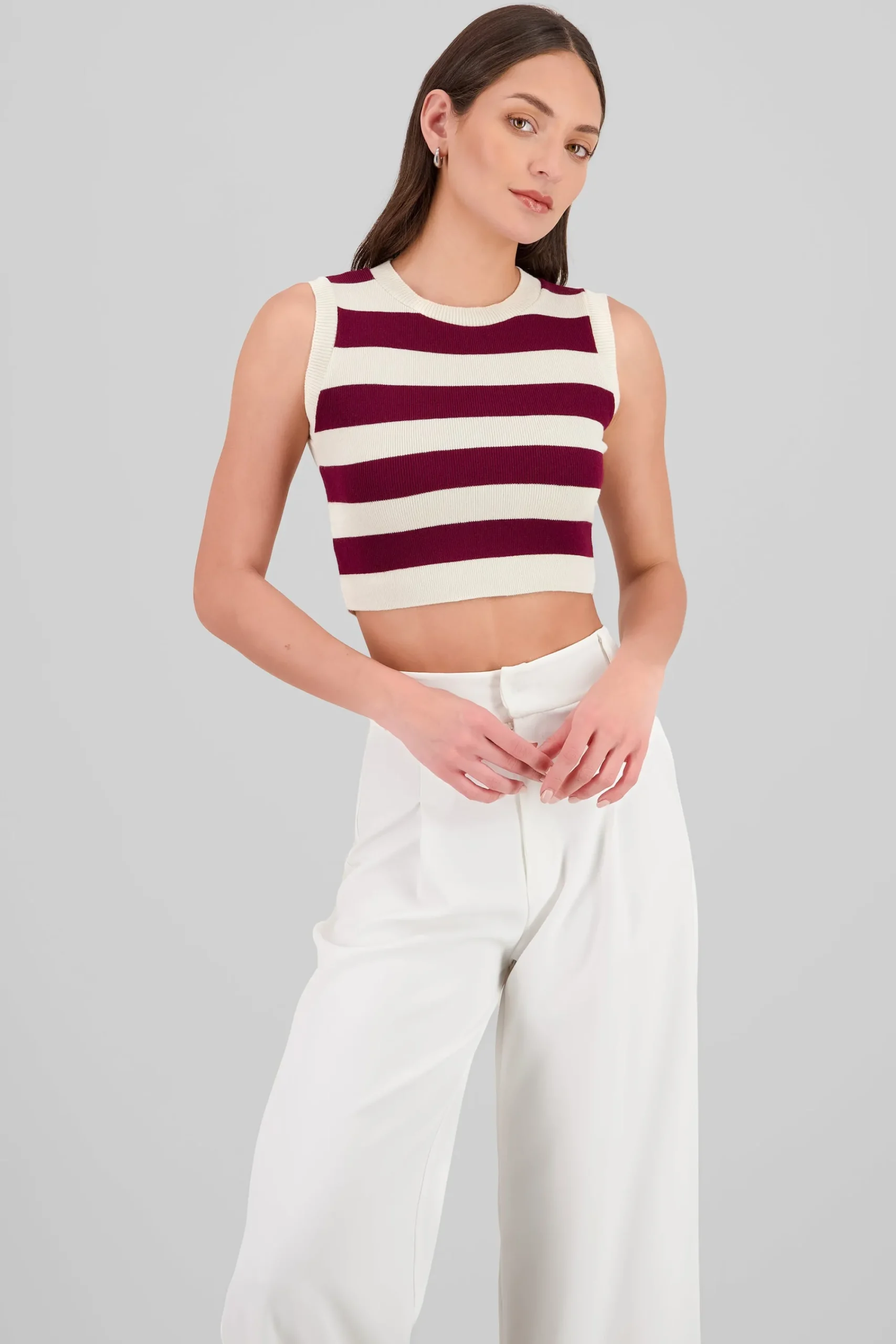 Shasa Stripped Woven Top