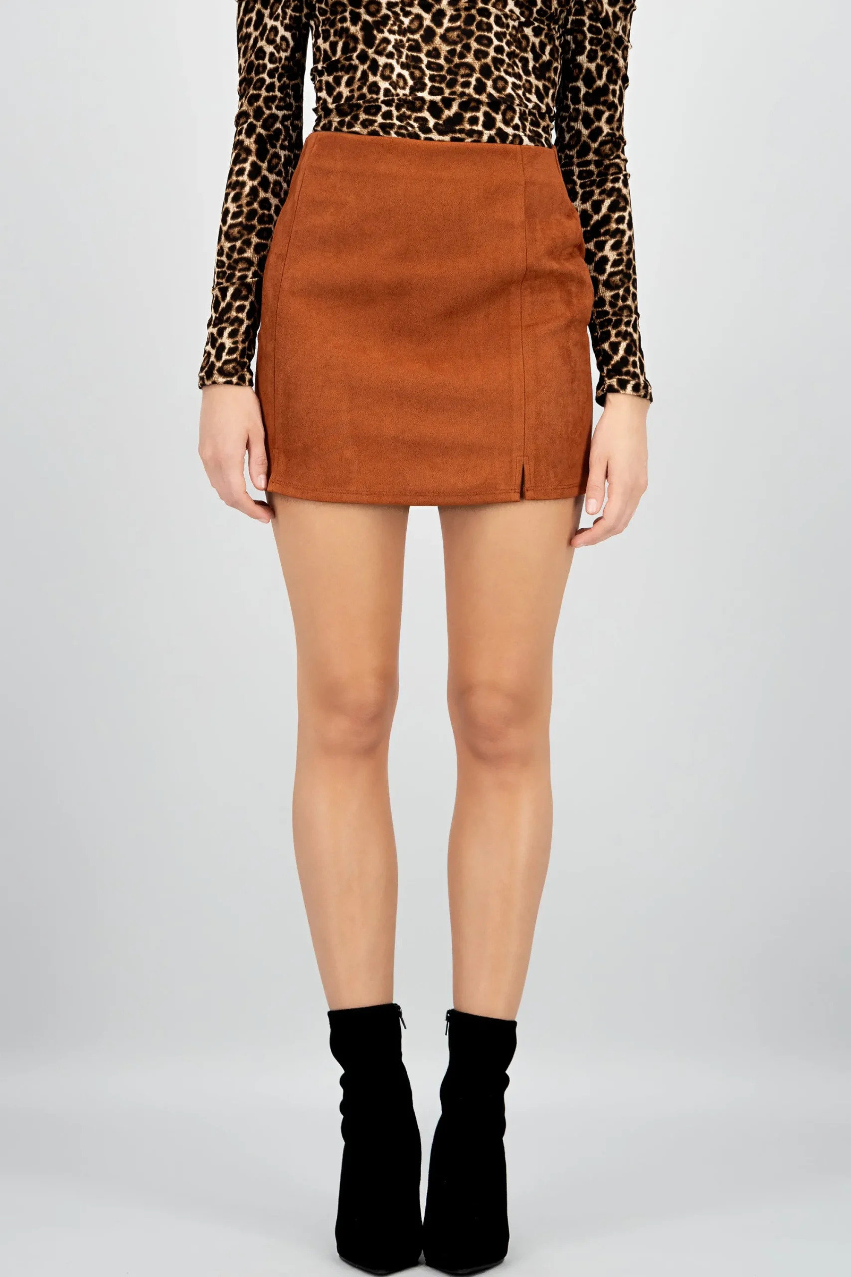 Shasa Suede Mini Skirt