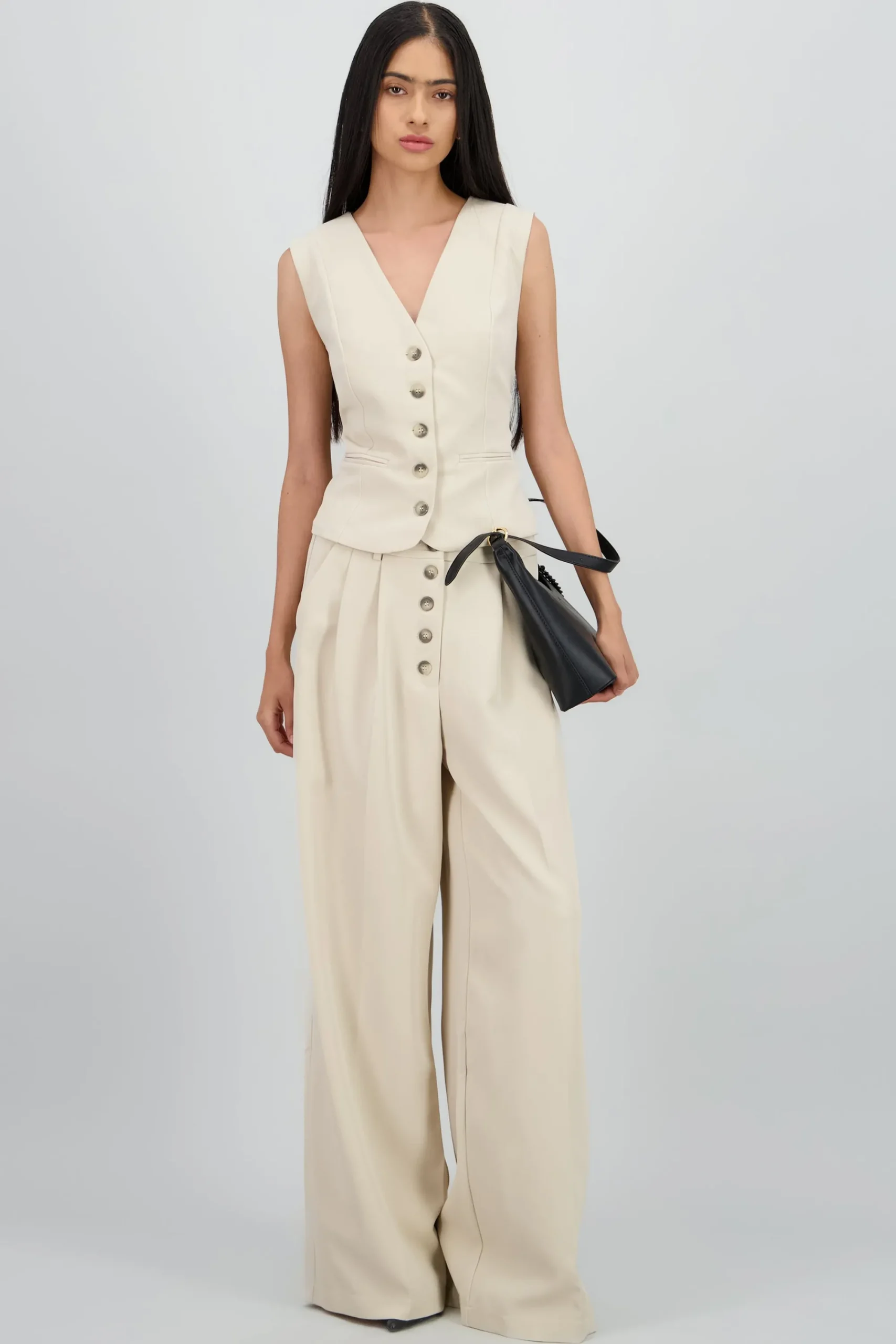 Shasa Tailored Pants with Buttons