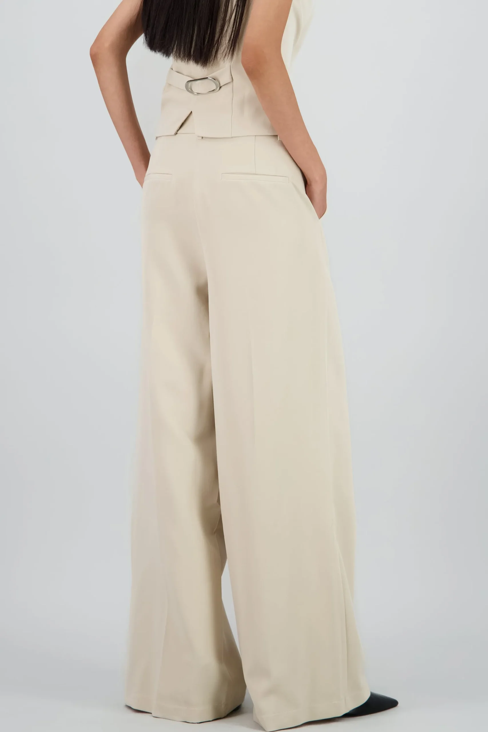 Shasa Tailored Pants with Buttons