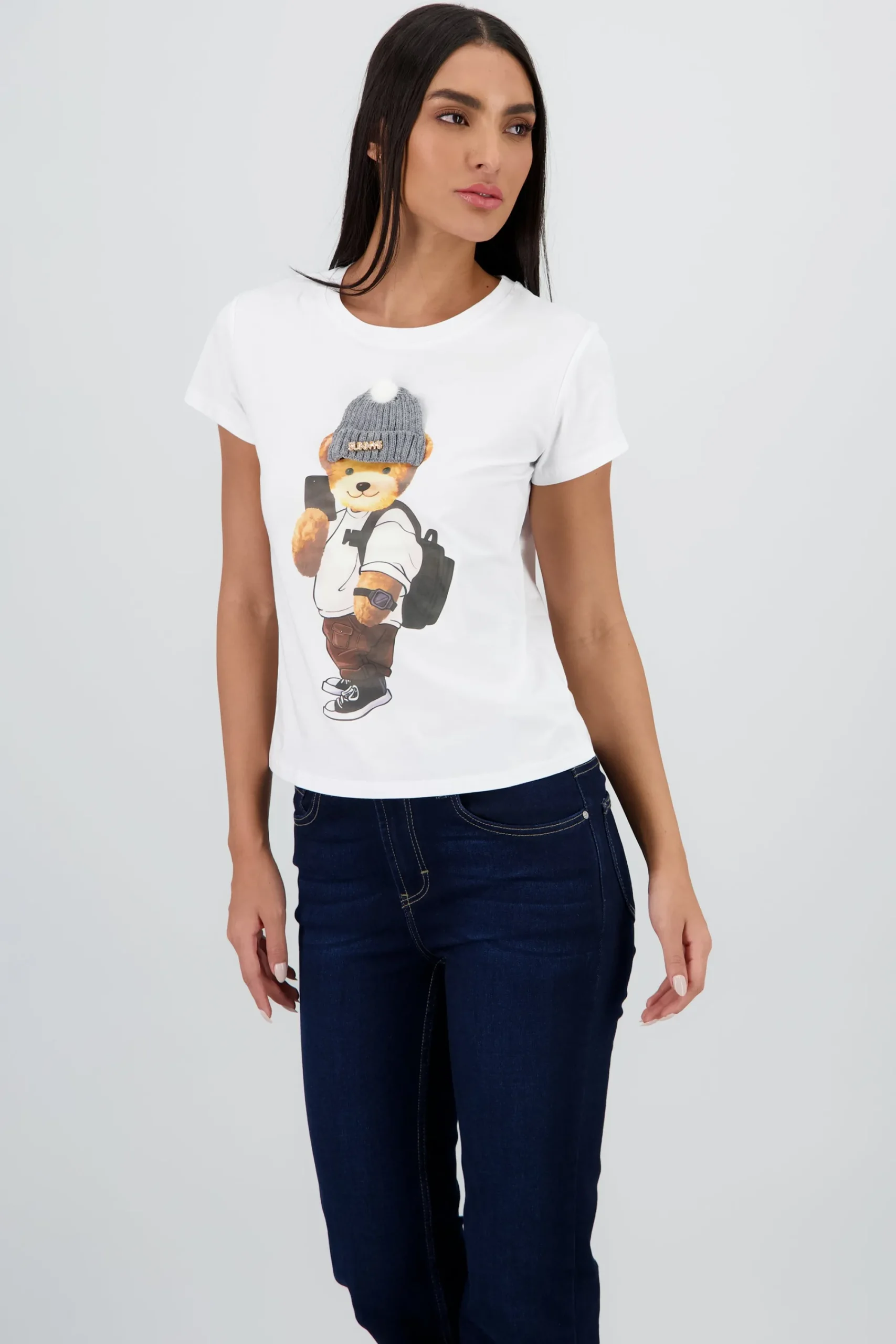 Shasa Teddy Bear T Shirt with Hood Detail