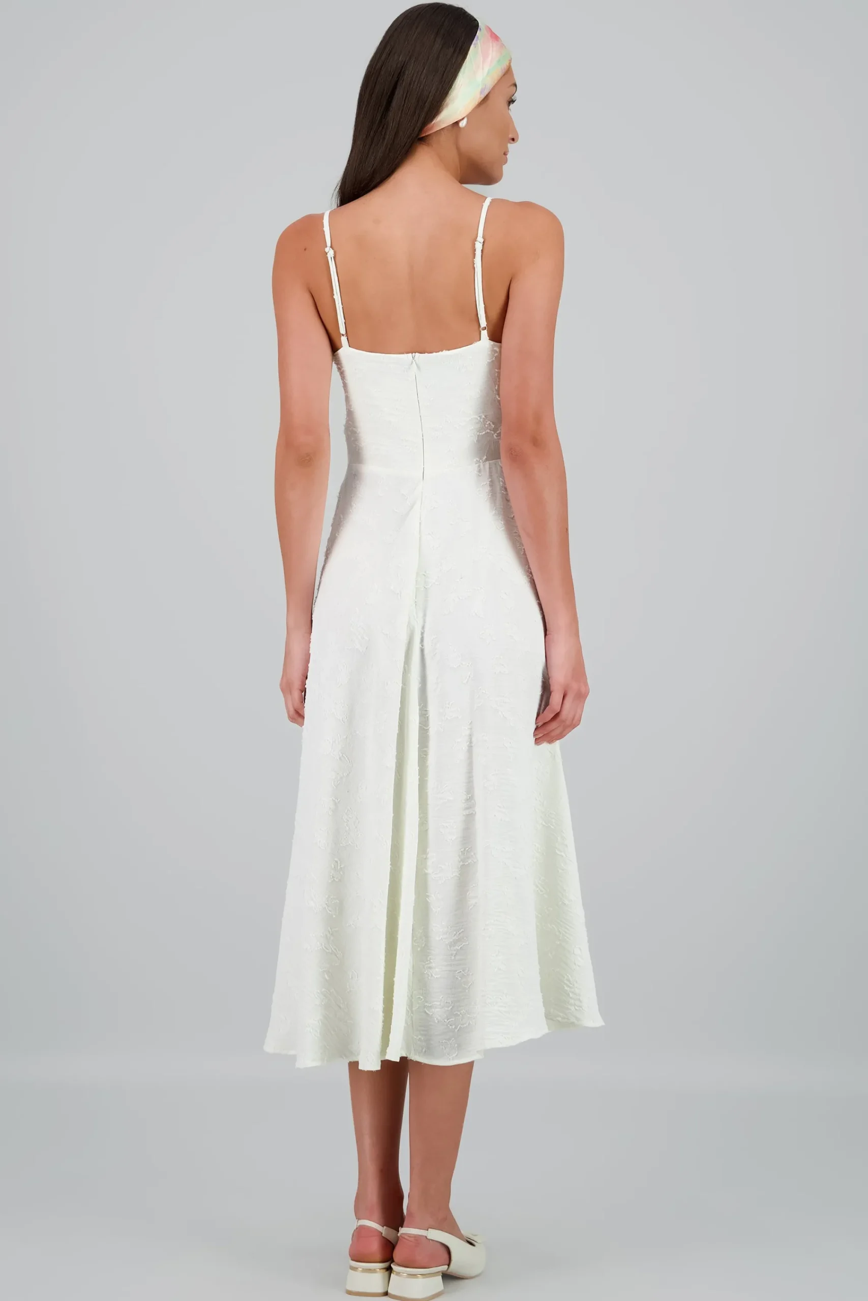 Shasa Textured Cut Out Midi Dress