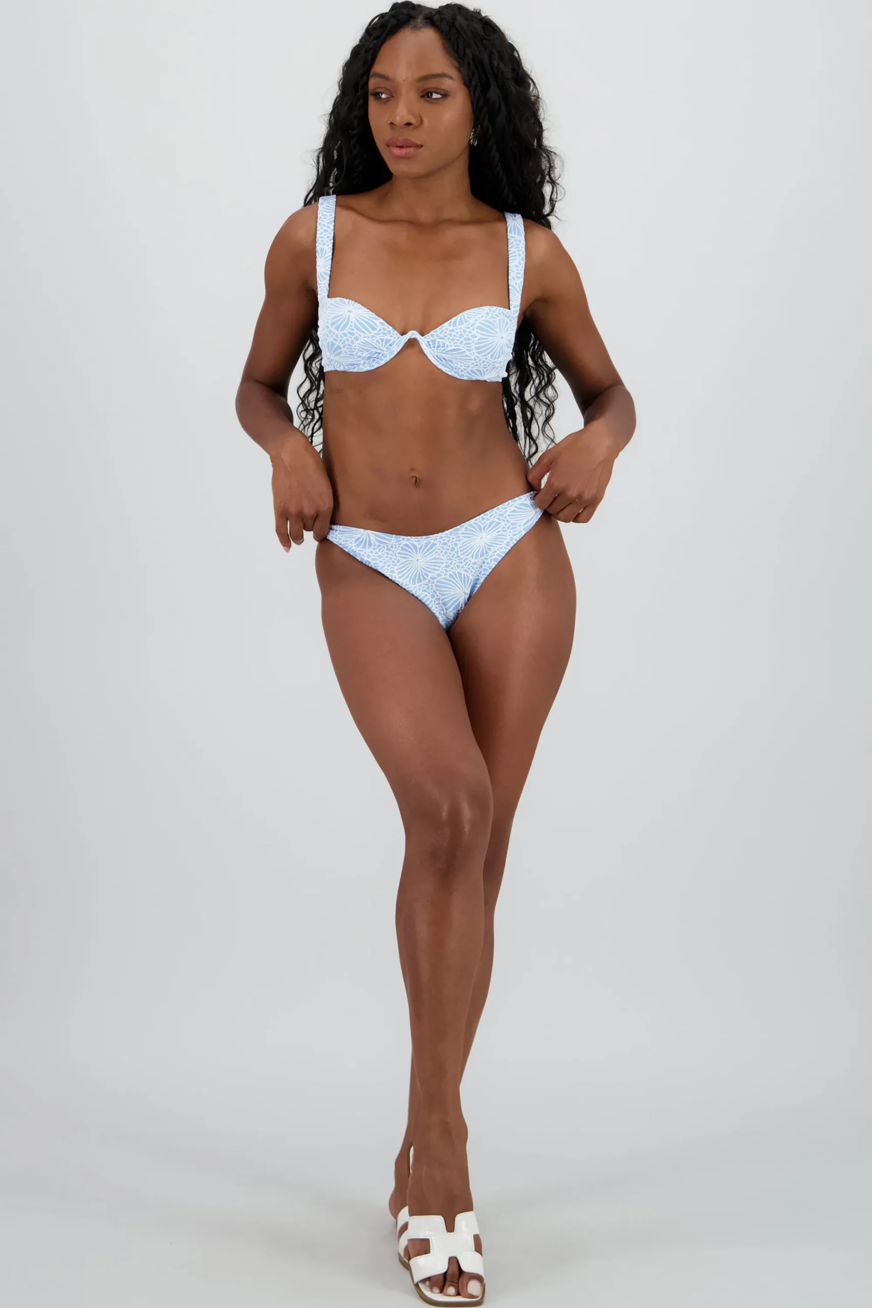 Shasa Textured Floral Bikini