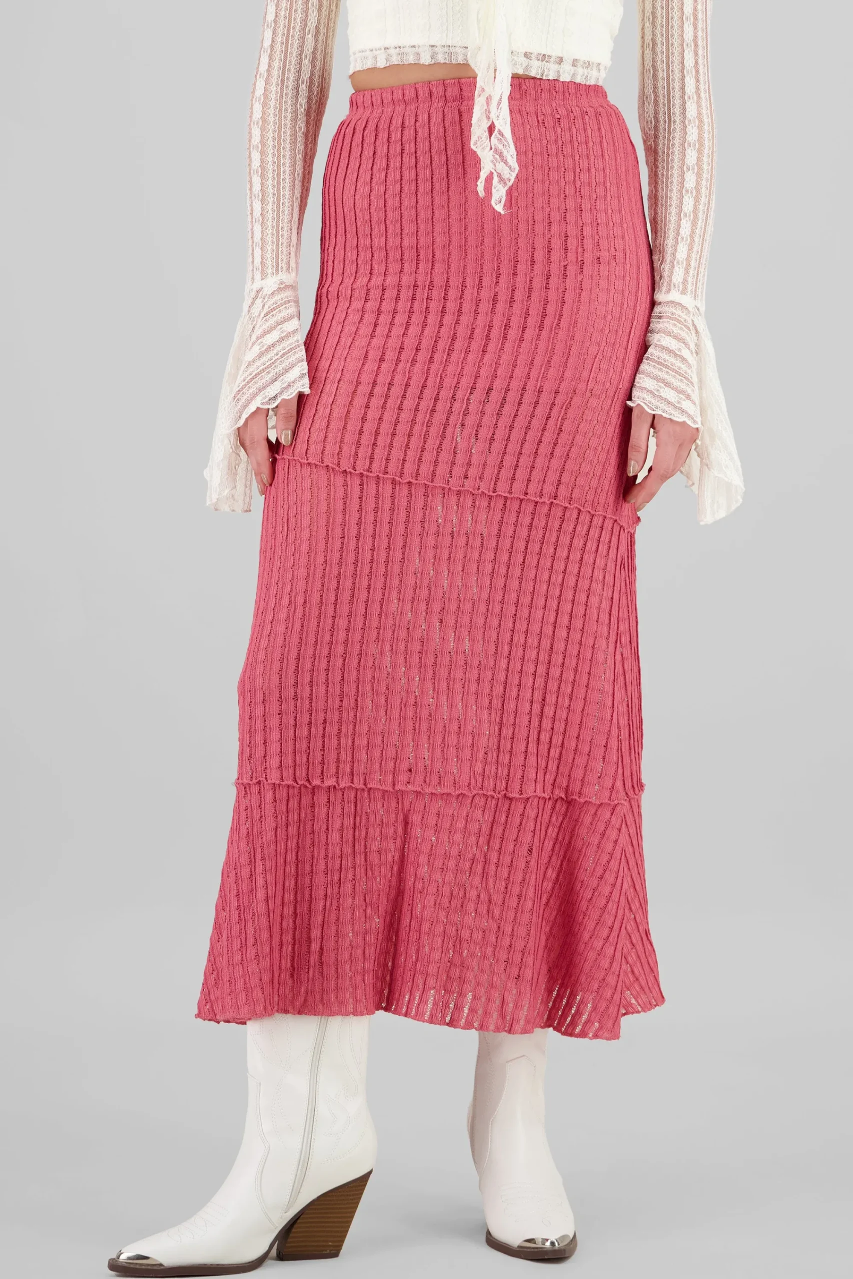 Shasa Textured Maxi Skirt