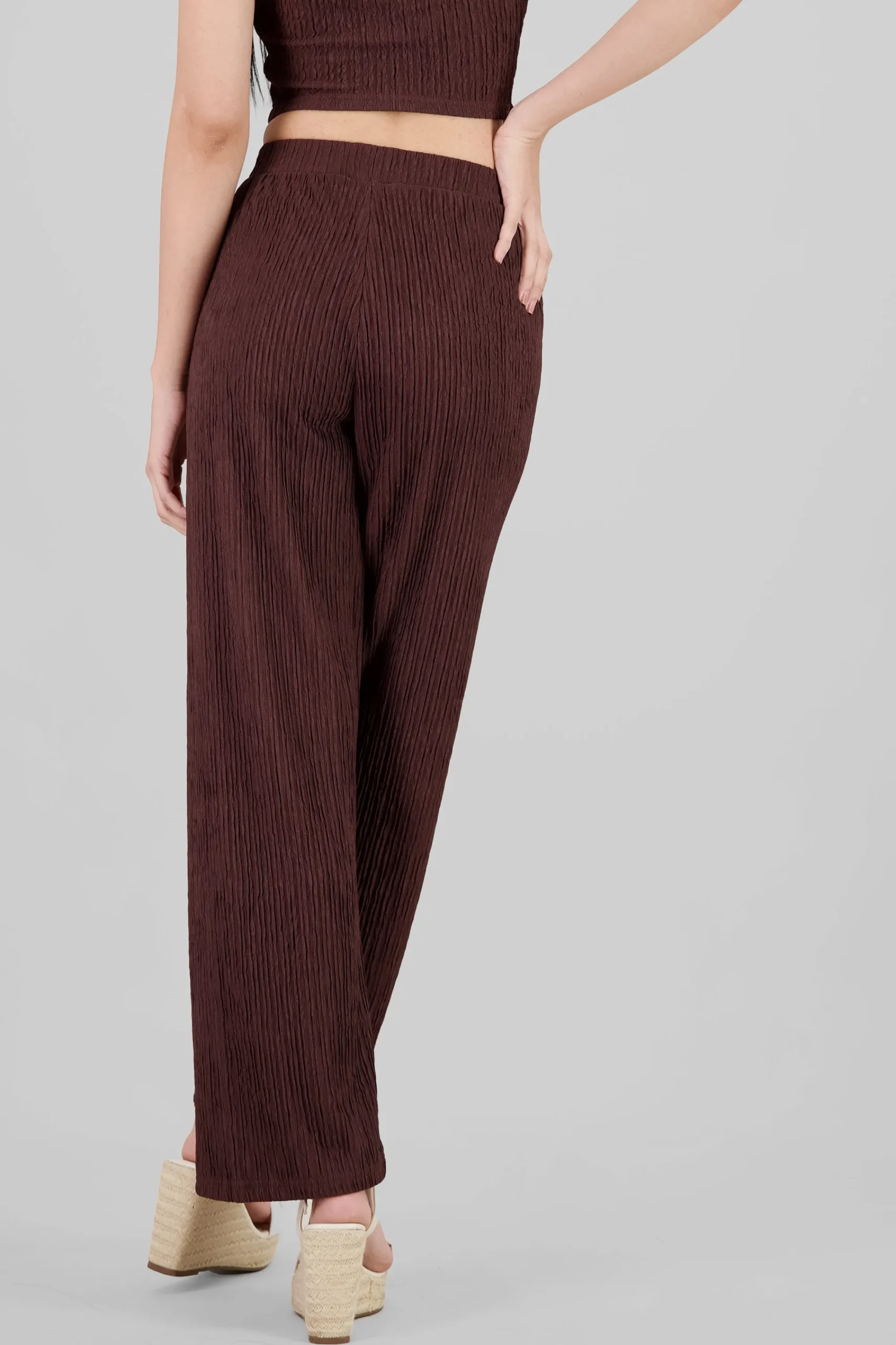 Shasa Textured Straight Pants
