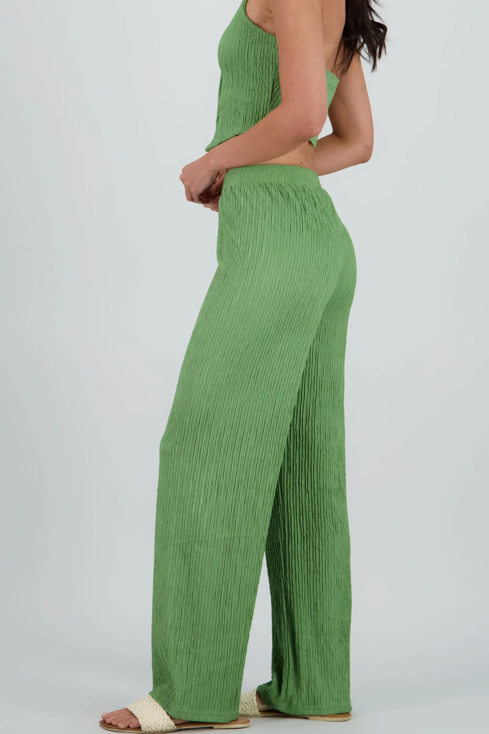 Shasa Textured Straight Pants