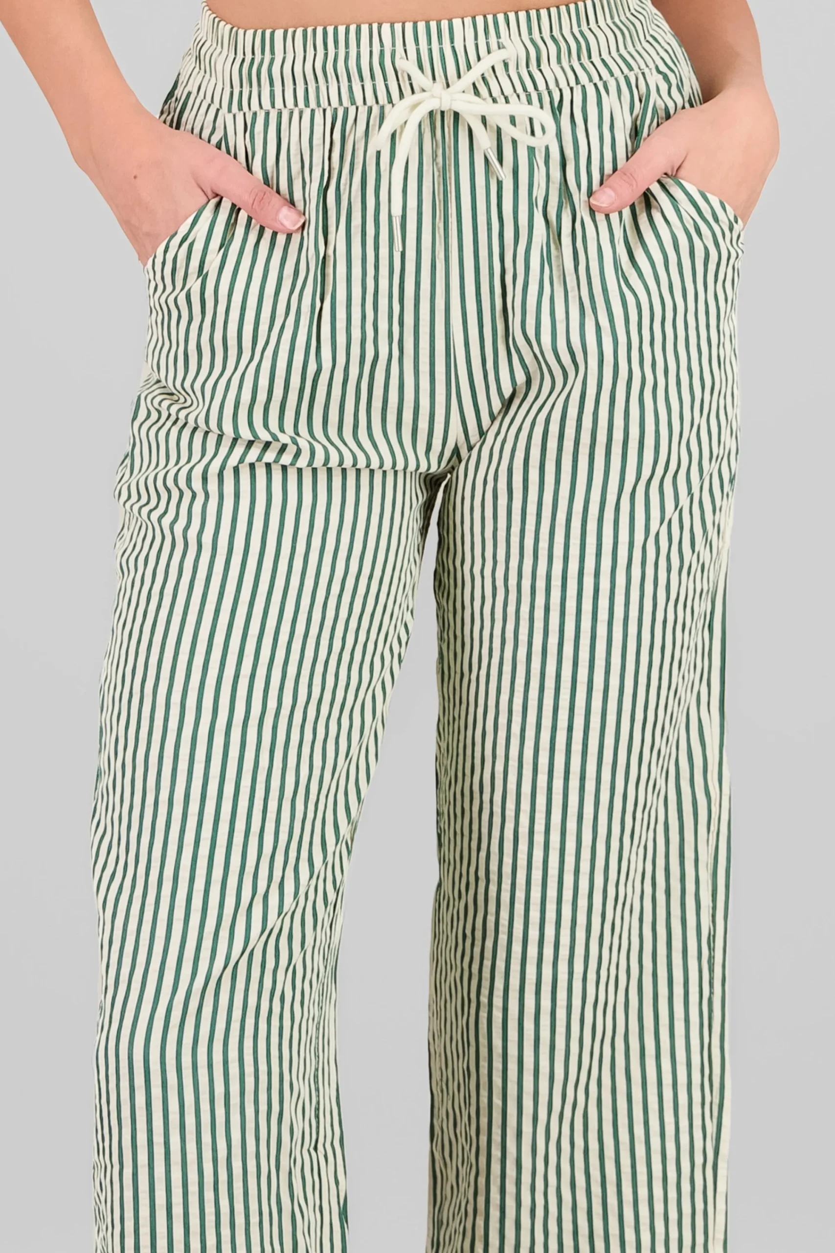 Shasa Textured Striped Pants