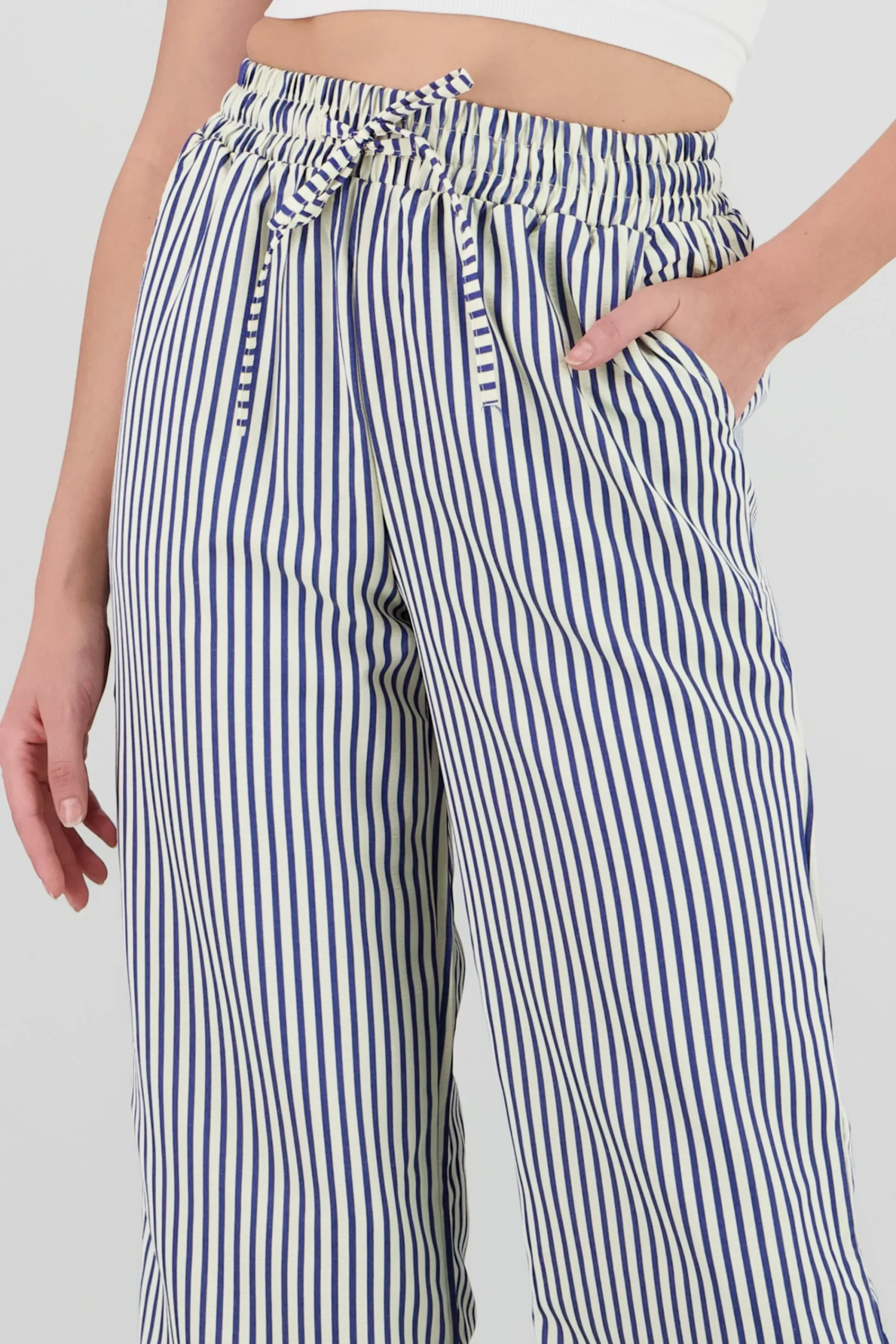 Shasa Textured Striped Pants