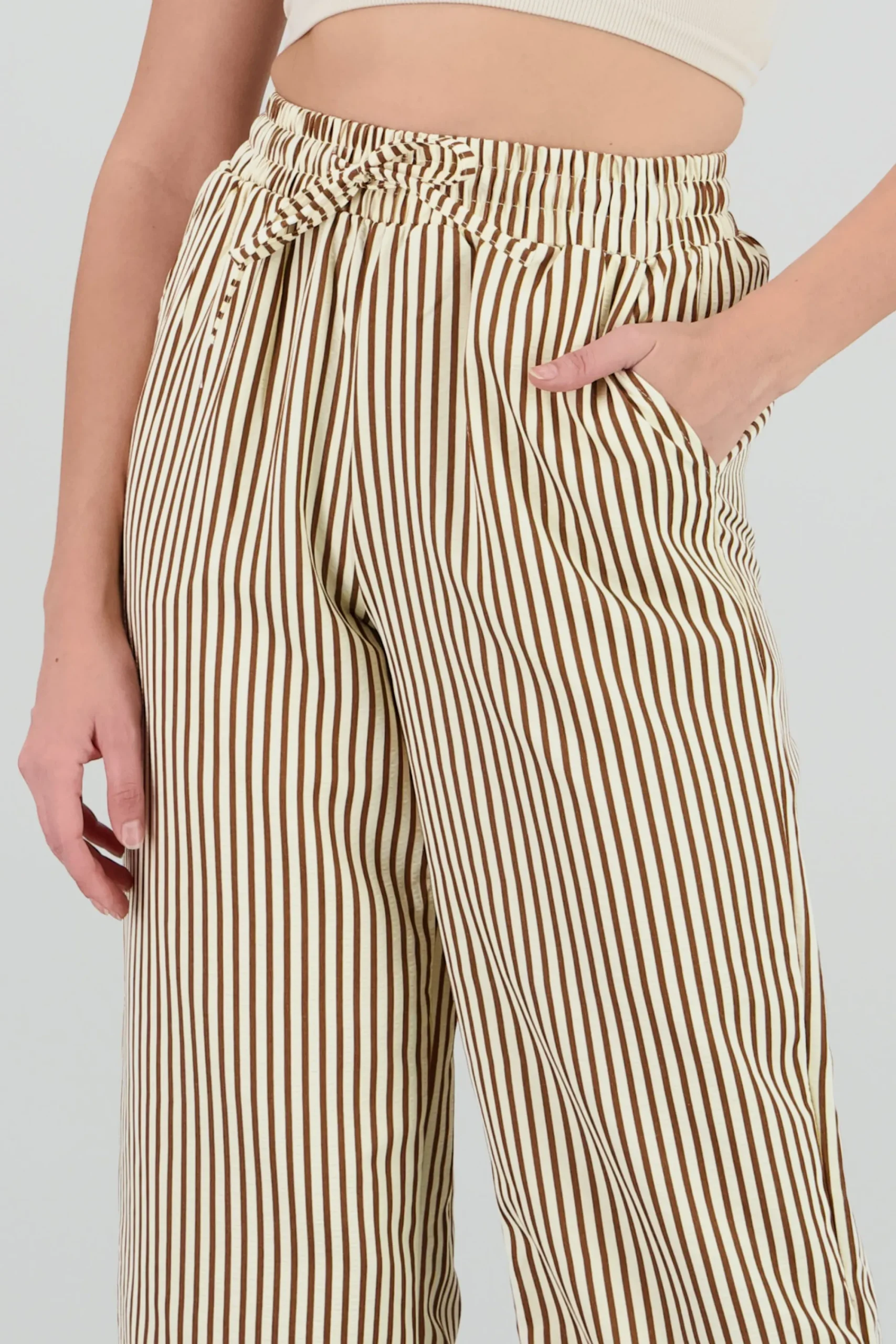 Shasa Textured Striped Pants