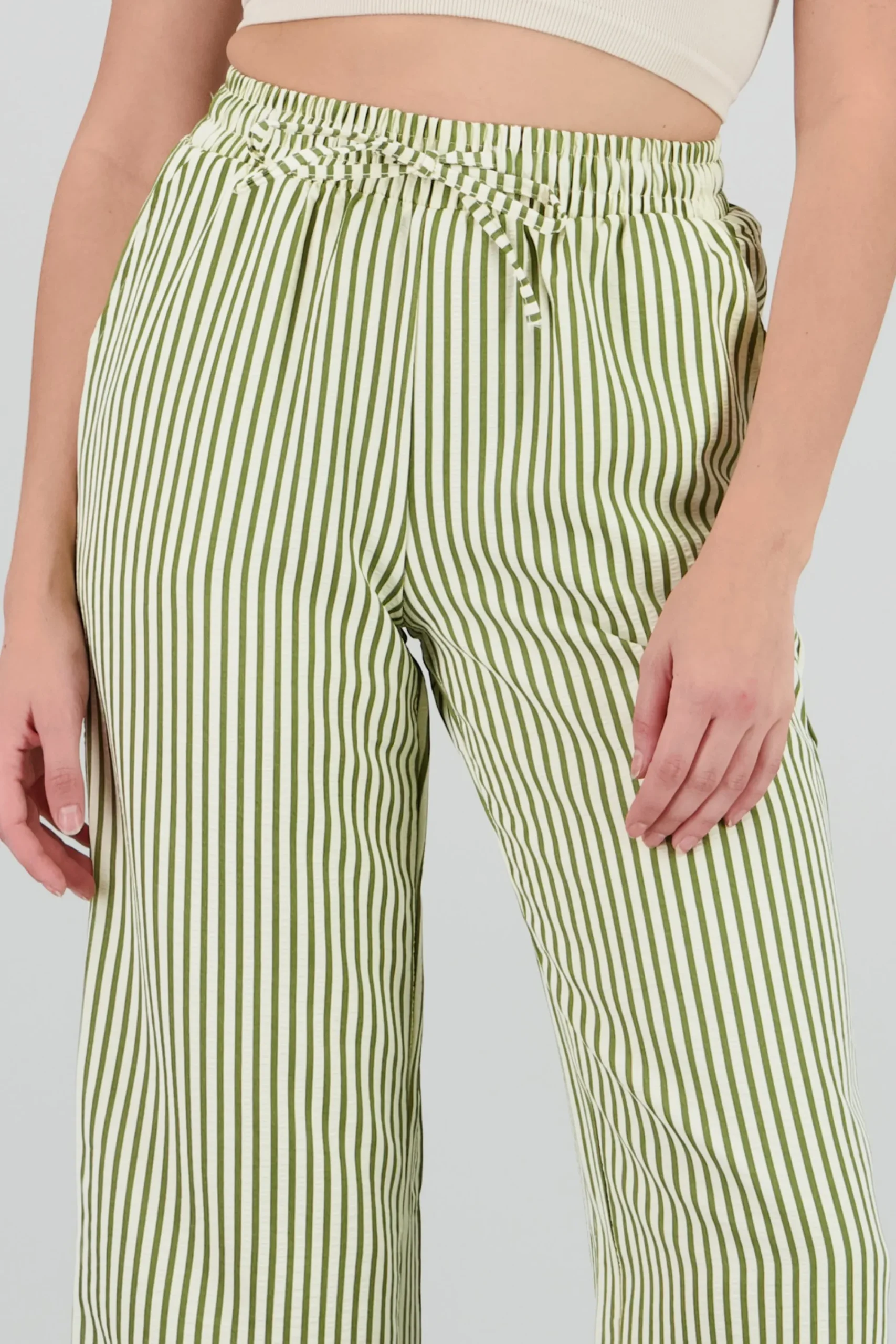 Shasa Textured Striped Pants