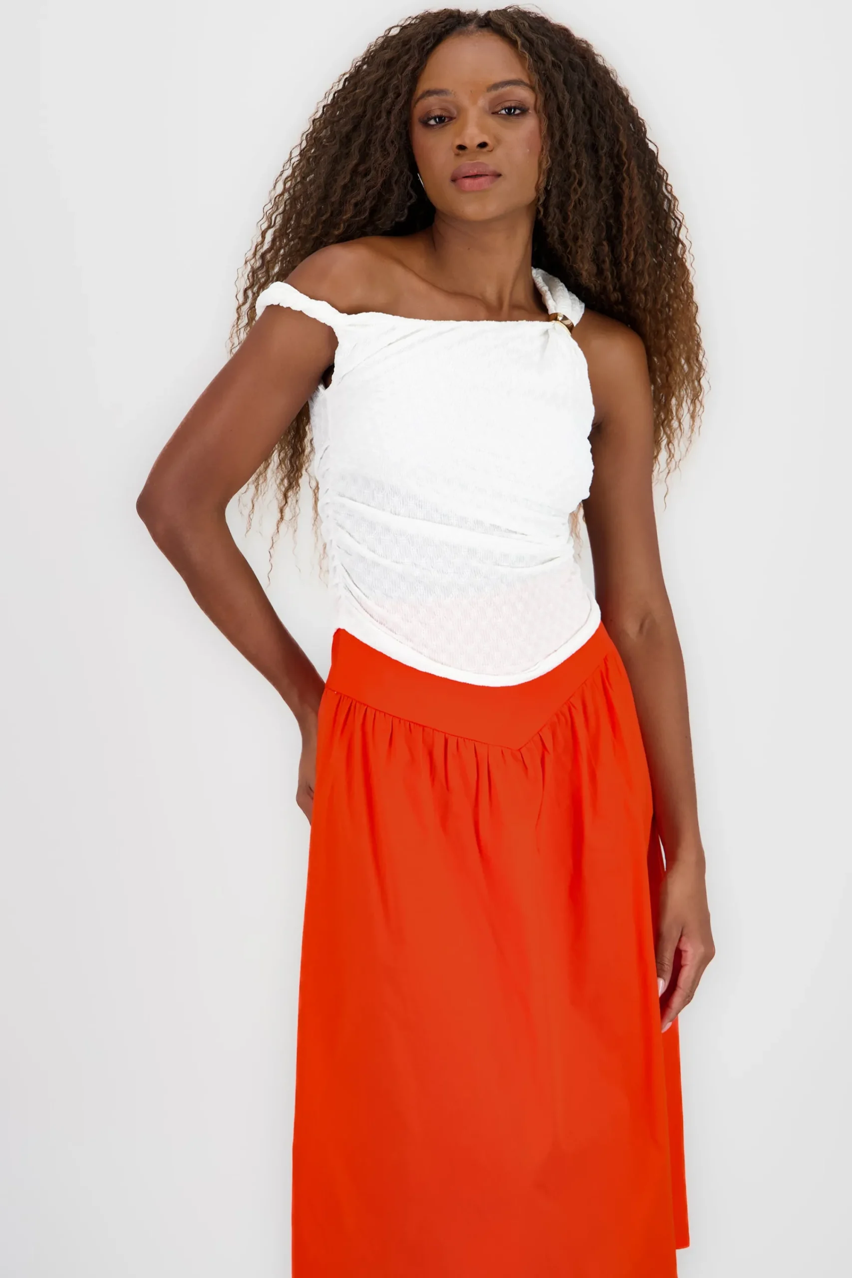 Shasa Textured Top with Ring Detail