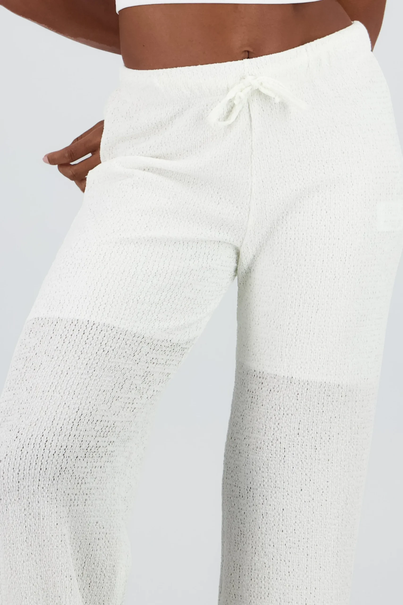 Shasa Textured Wide Leg Pants