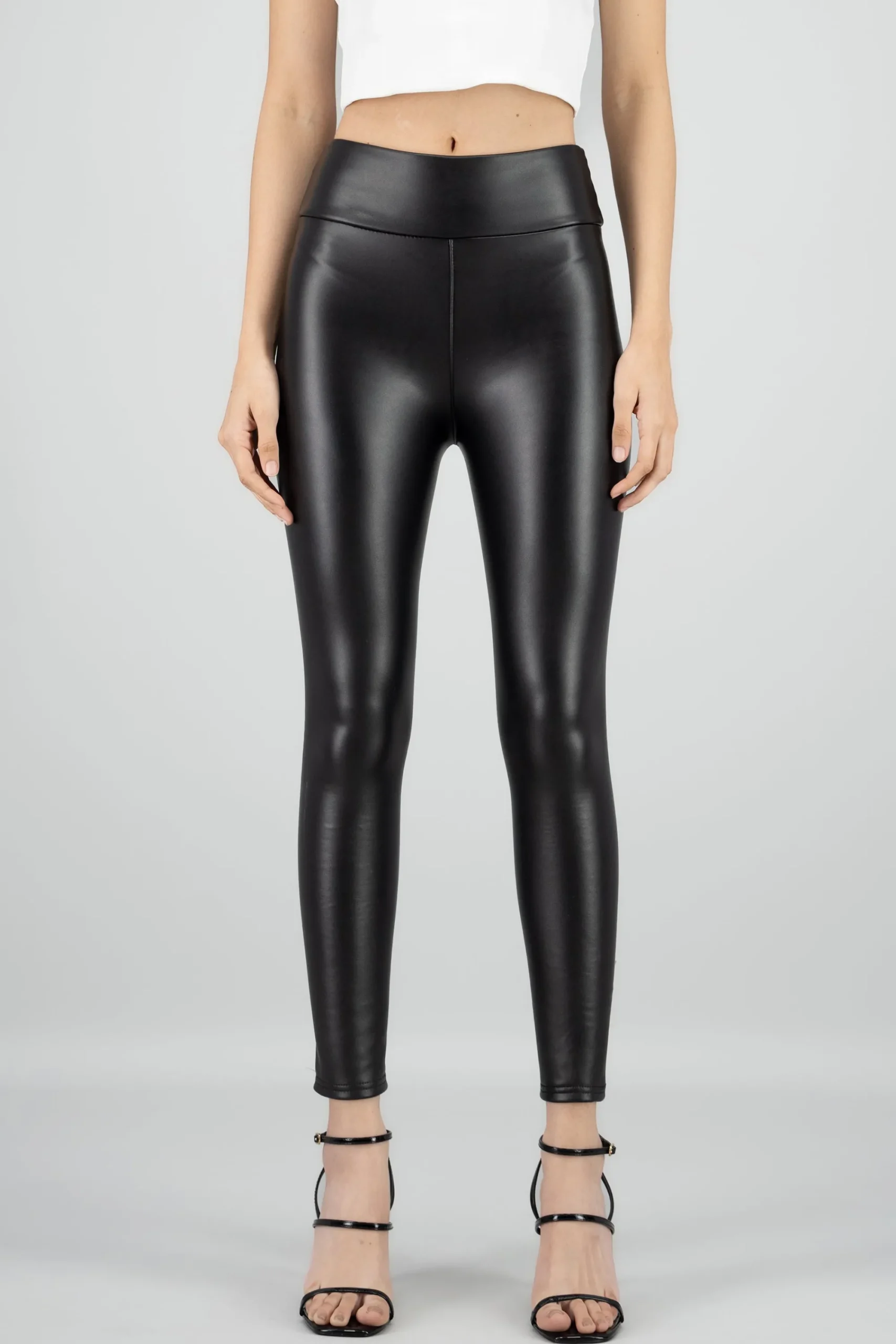 Shasa Thermal Faux Leather Leggings