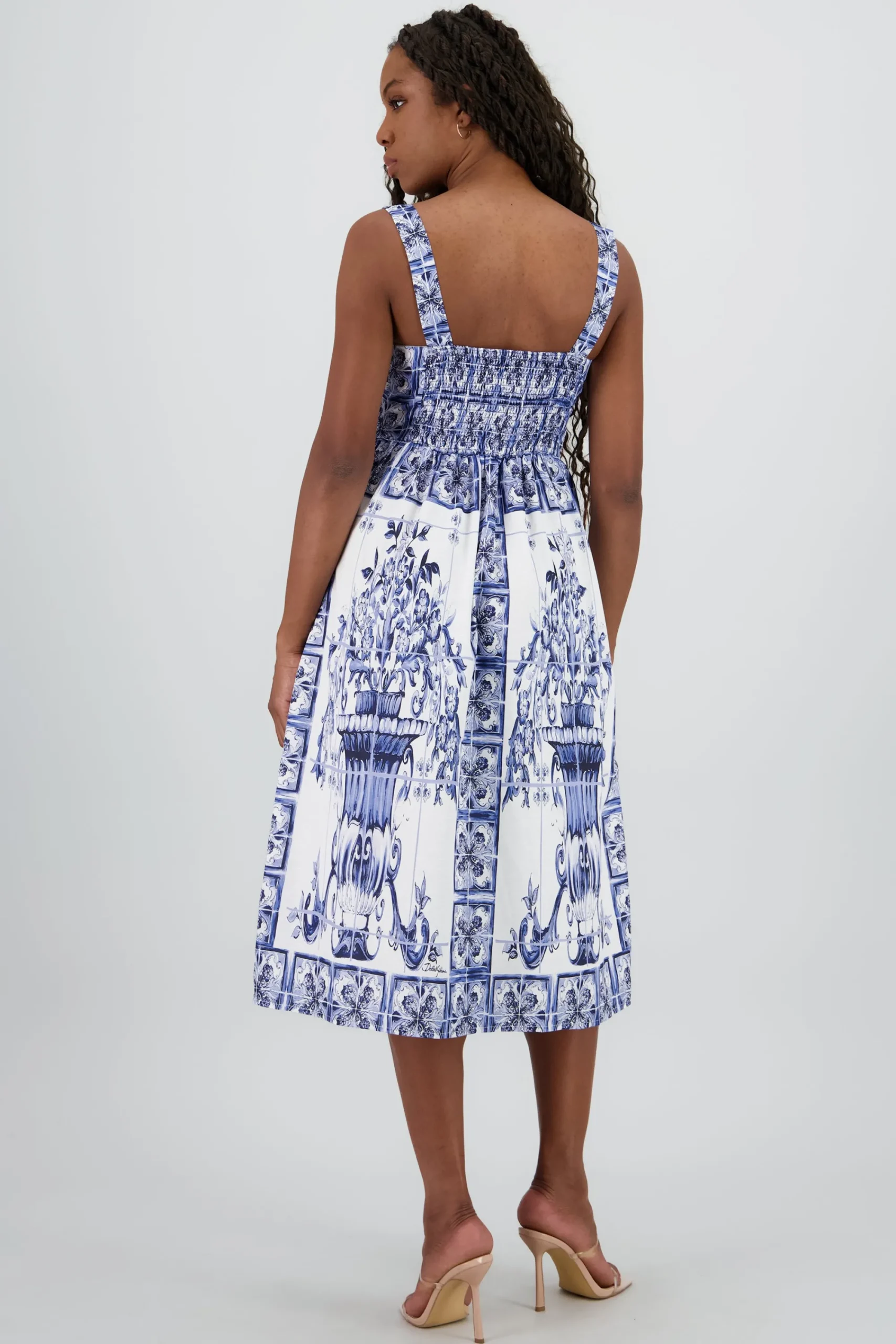 Shasa Thick Straps Midi Dress