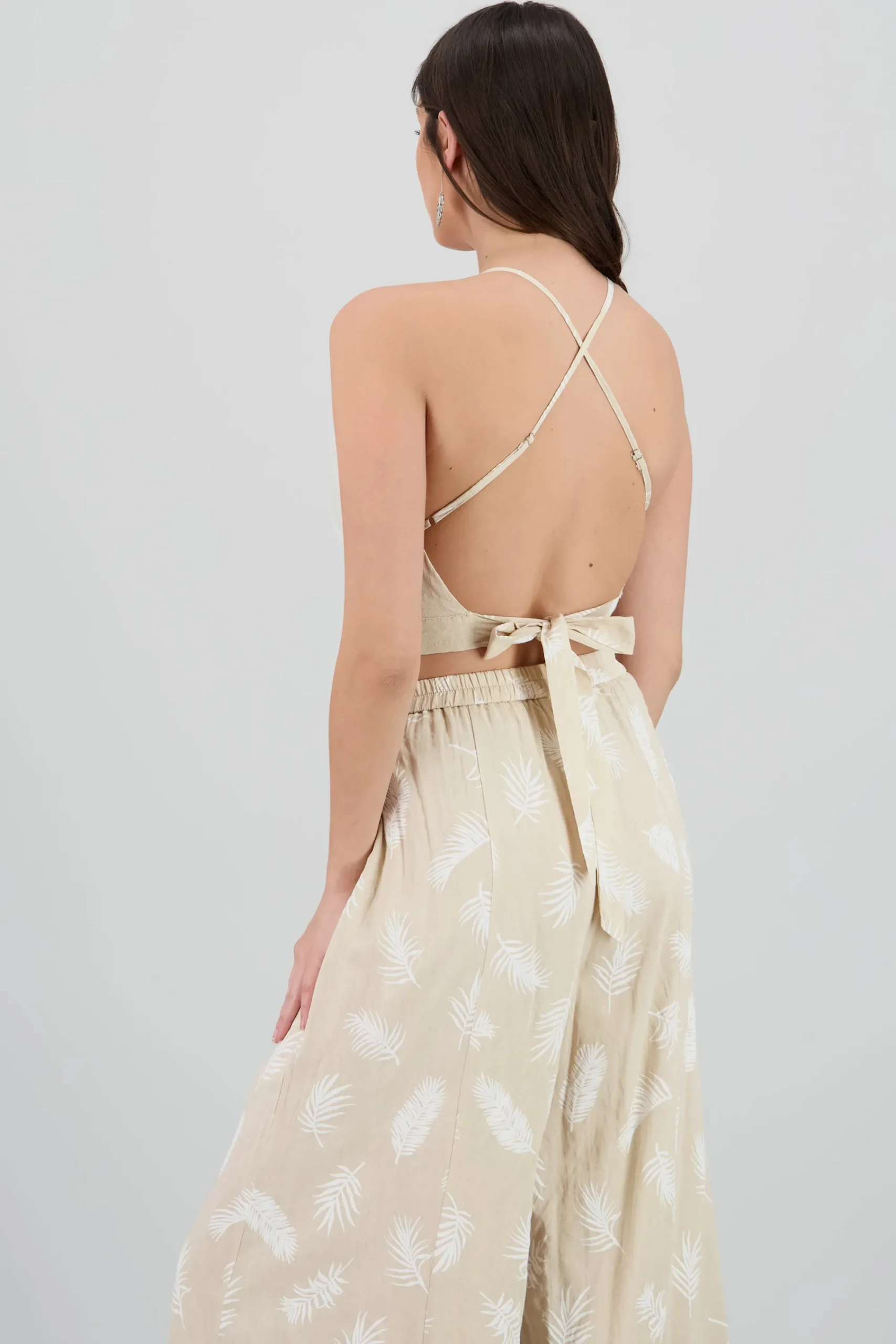Shasa Tropical Print Halter Top