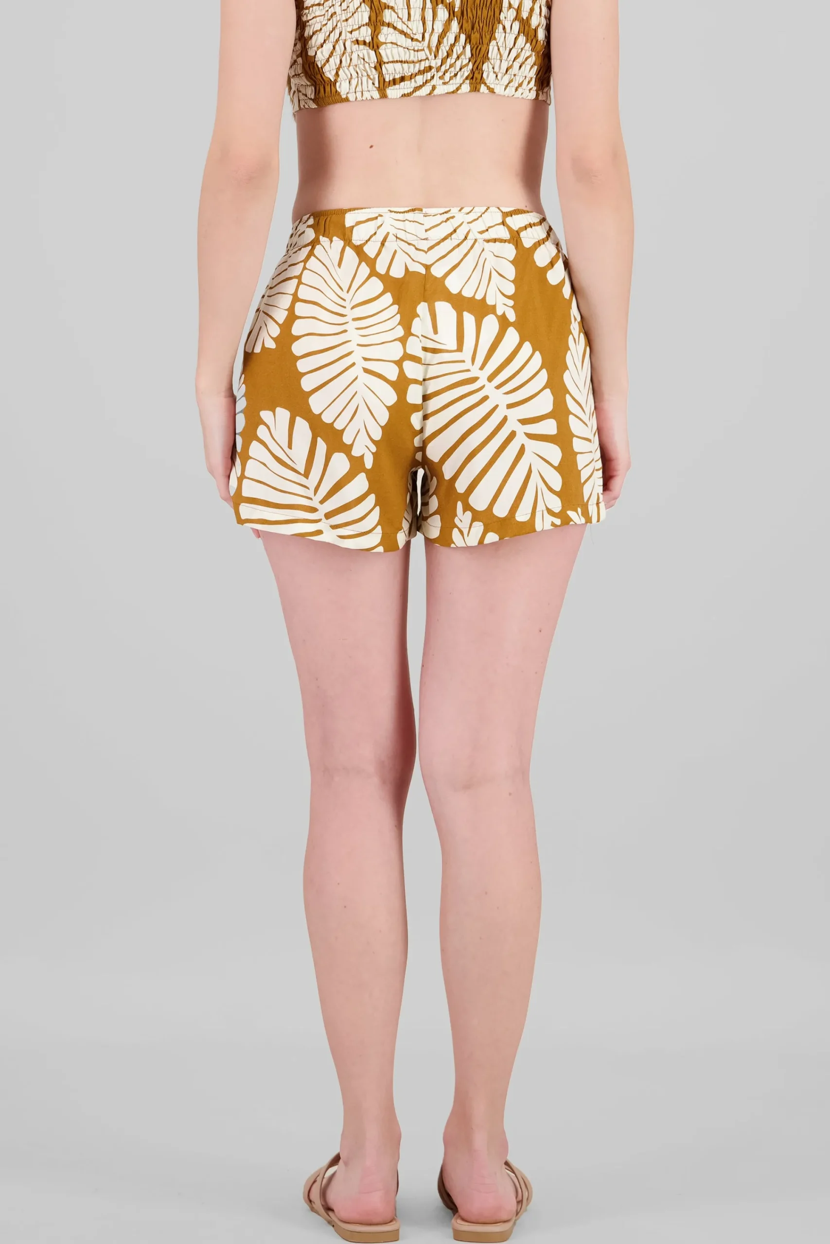 Shasa Tropical Print Shorts with Pockets