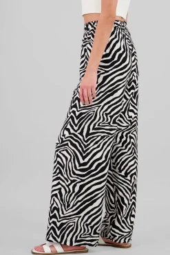 Shasa Tropical Print Wide Leg Pants