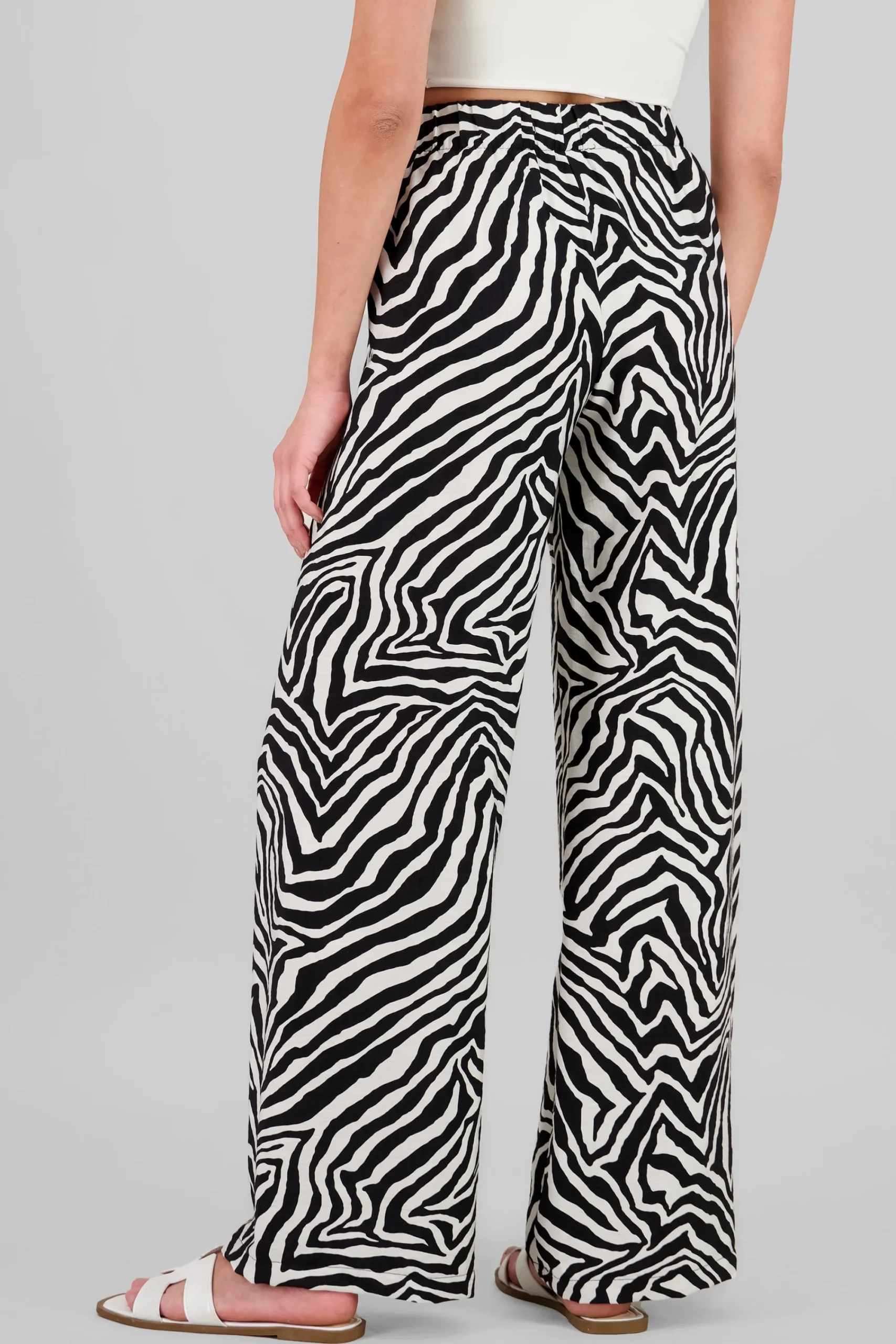 Shasa Tropical Print Wide Leg Pants