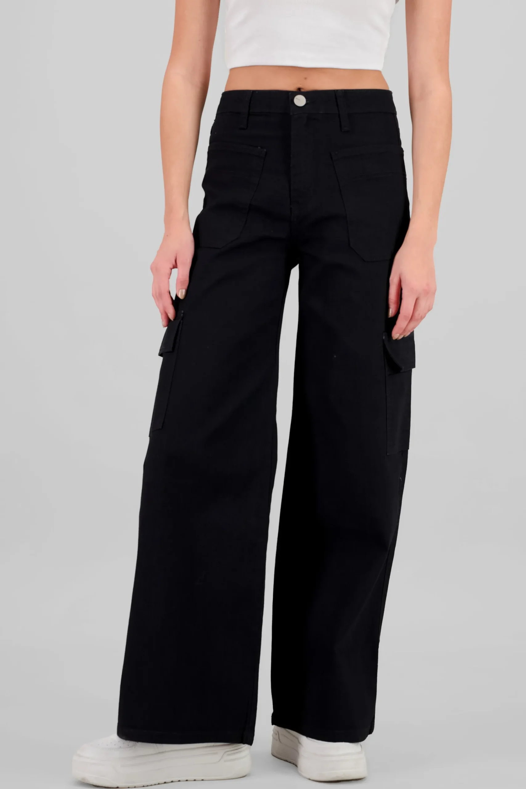 Shasa Two Patch Pockets Cargo Jeans