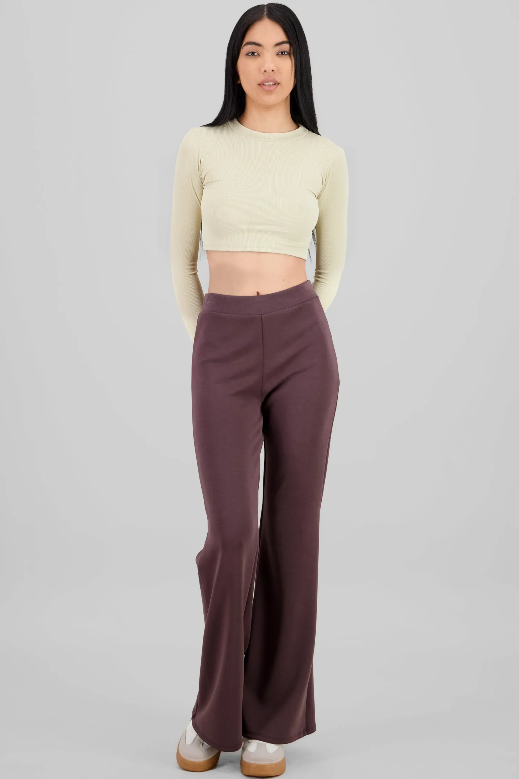 Shasa Waistband Detail Flare Pants