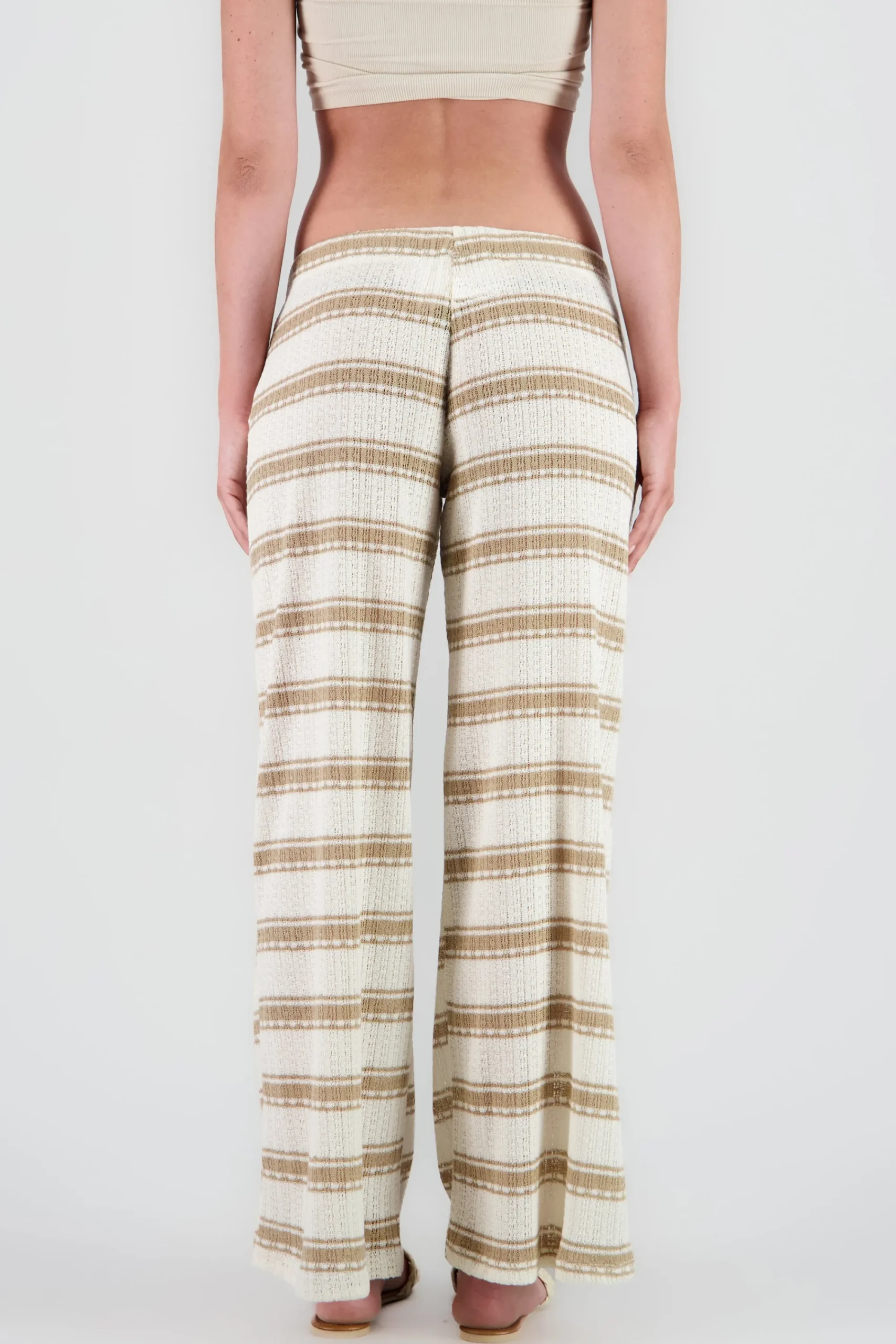 Shasa Wide Crochet Striped Pants