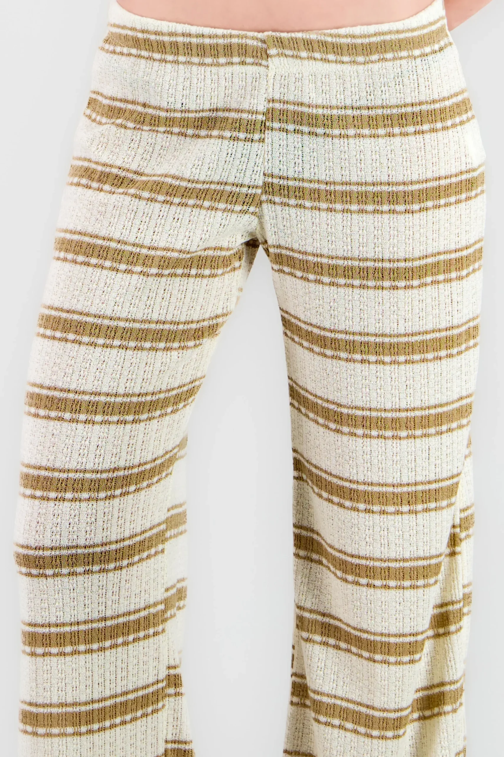 Shasa Wide Crochet Striped Pants