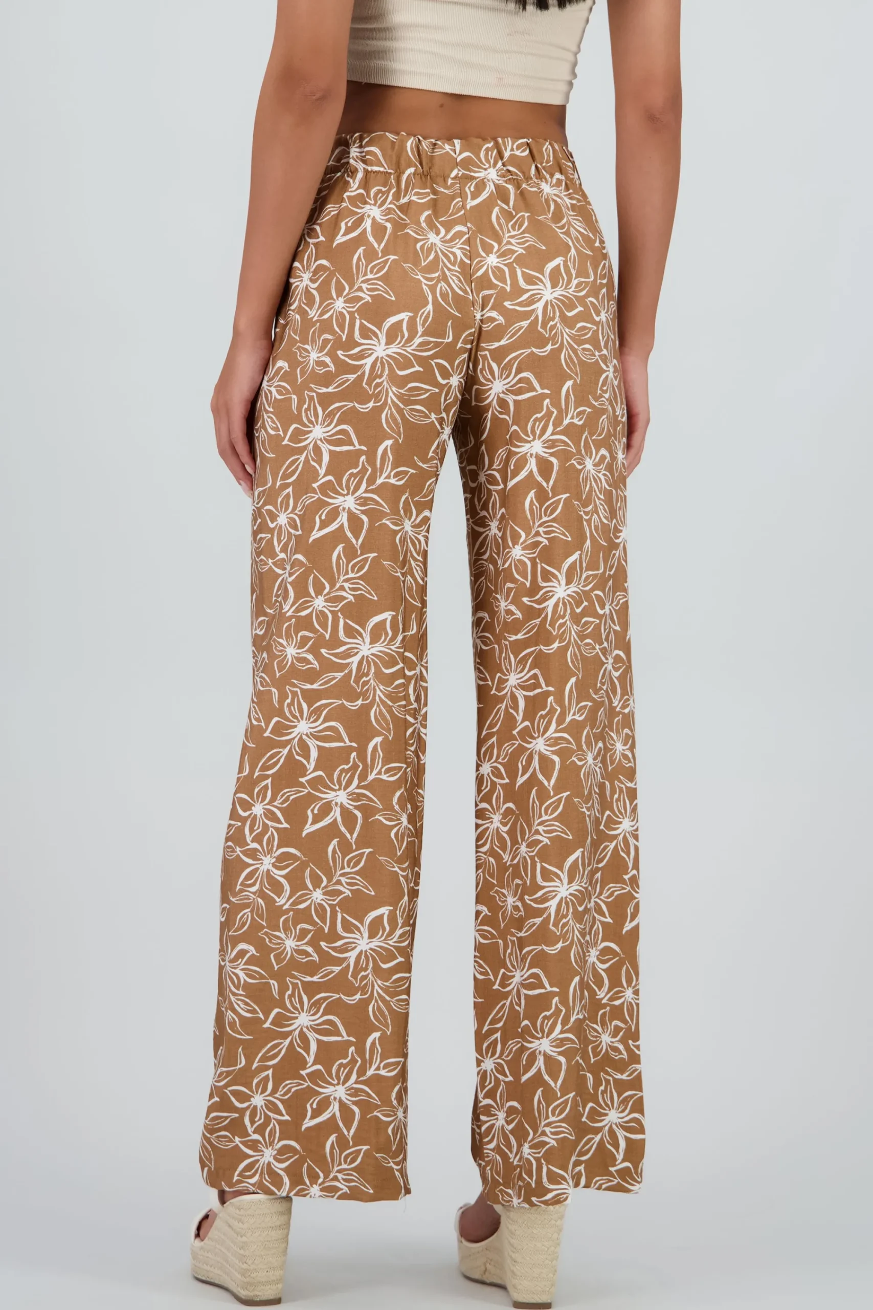 Shasa Wide Leg Floral Print Pants