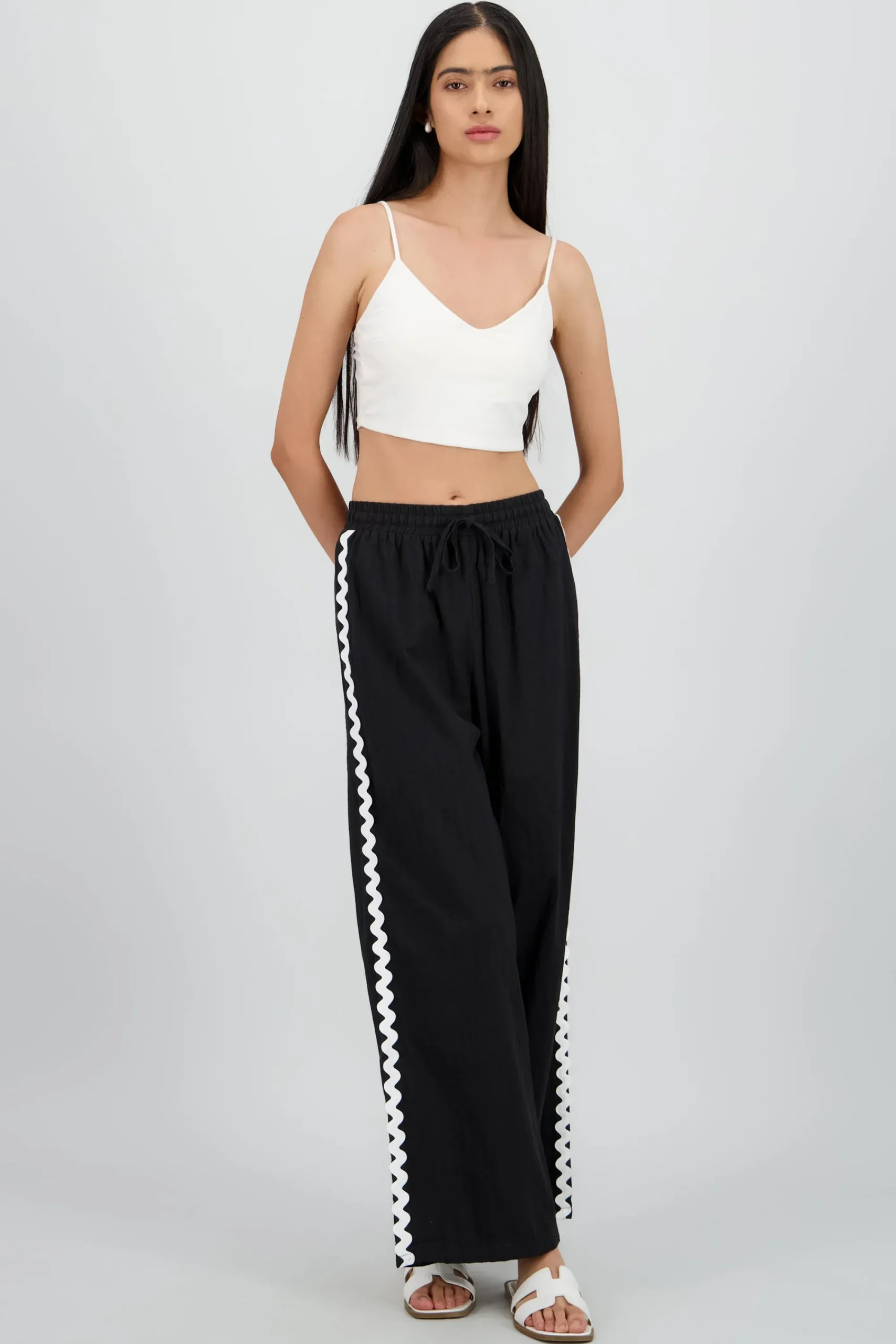 Shasa Wide Leg Linen Pants