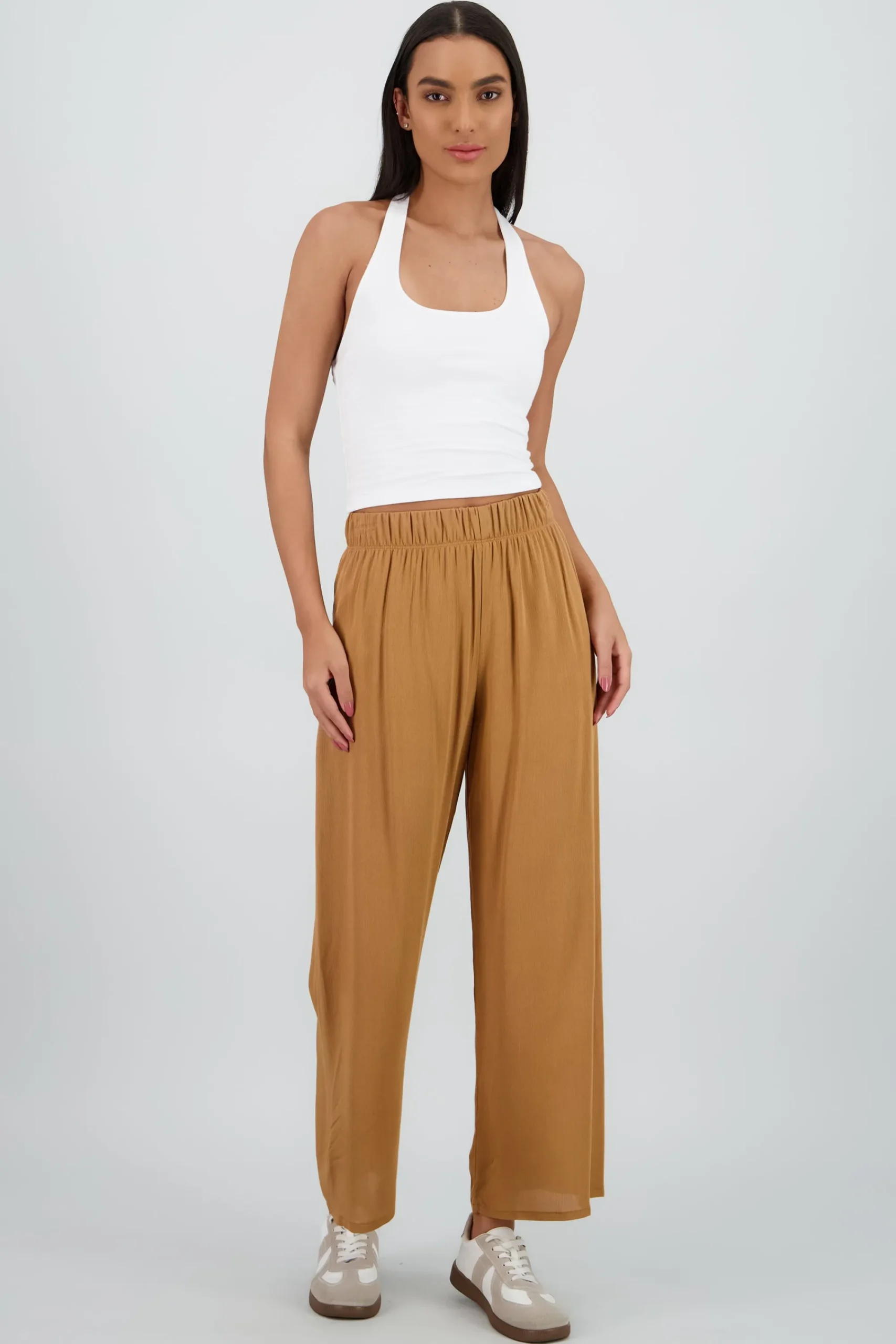 Shasa Wide leg pant with elastic wasitband