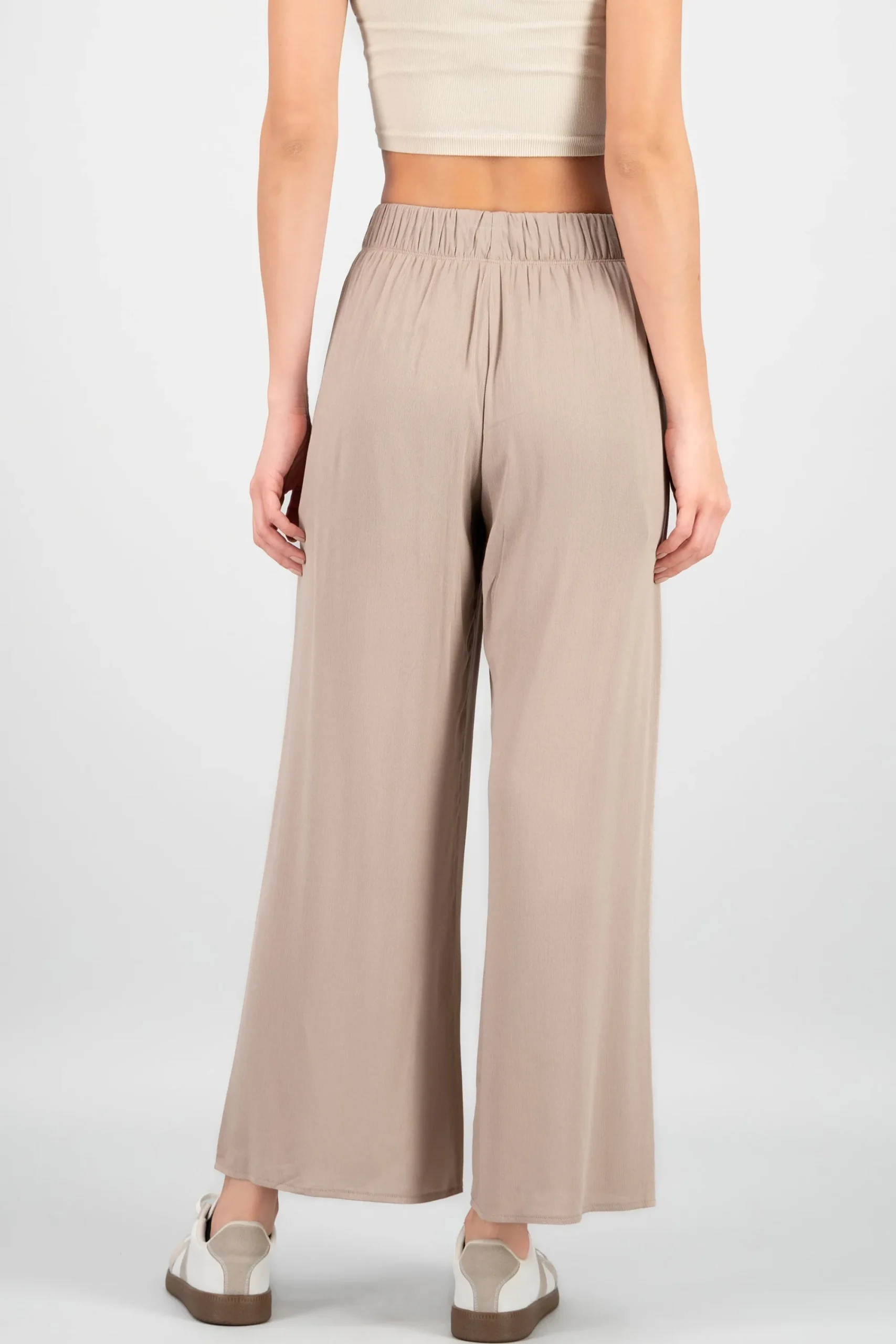 Shasa Wide leg pant with elastic wasitband