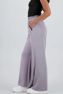 Shasa Wide Leg Pants with Contrast Line Detail