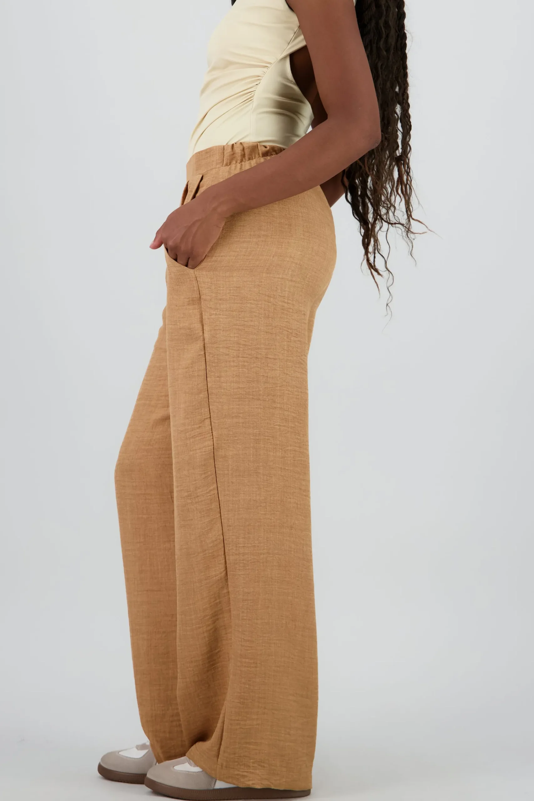 Shasa Wide Leg Pants with Pleats