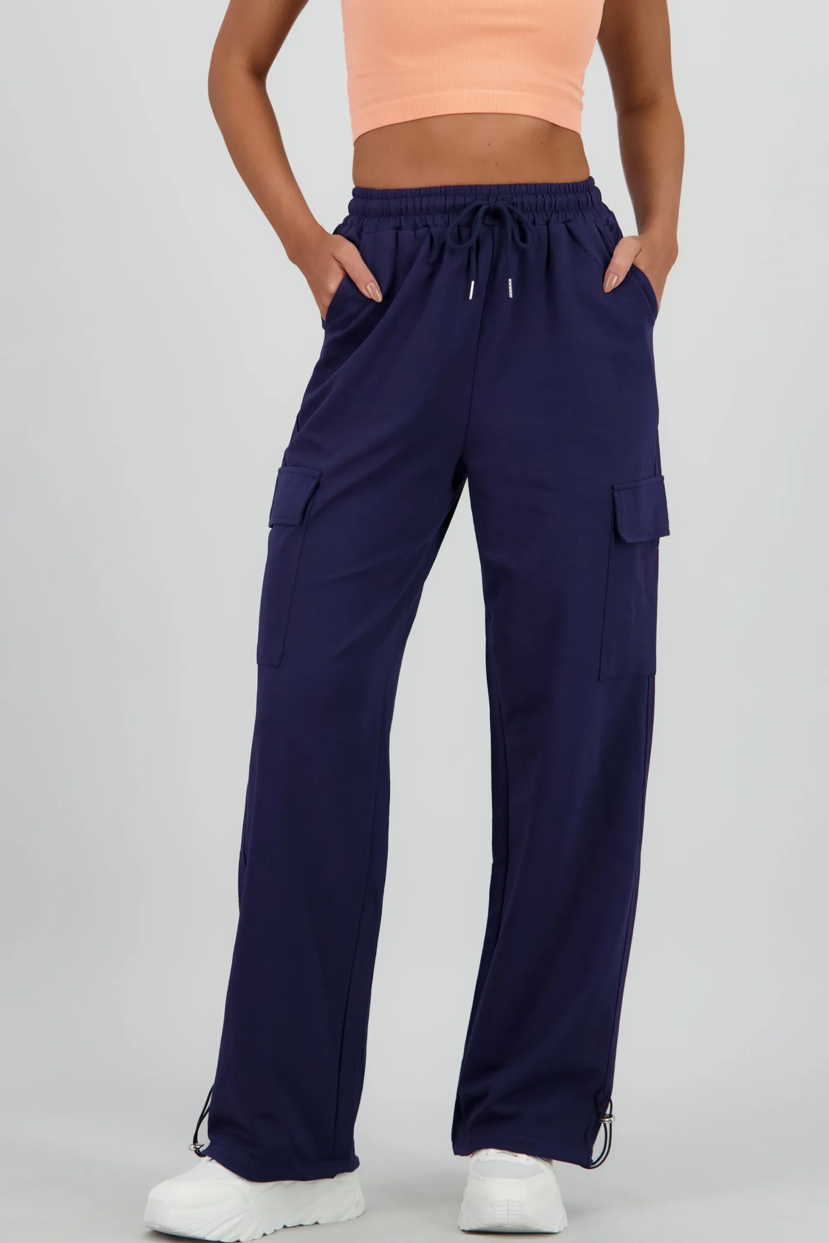 Shasa Wide Leg Pants with Stripe Detail