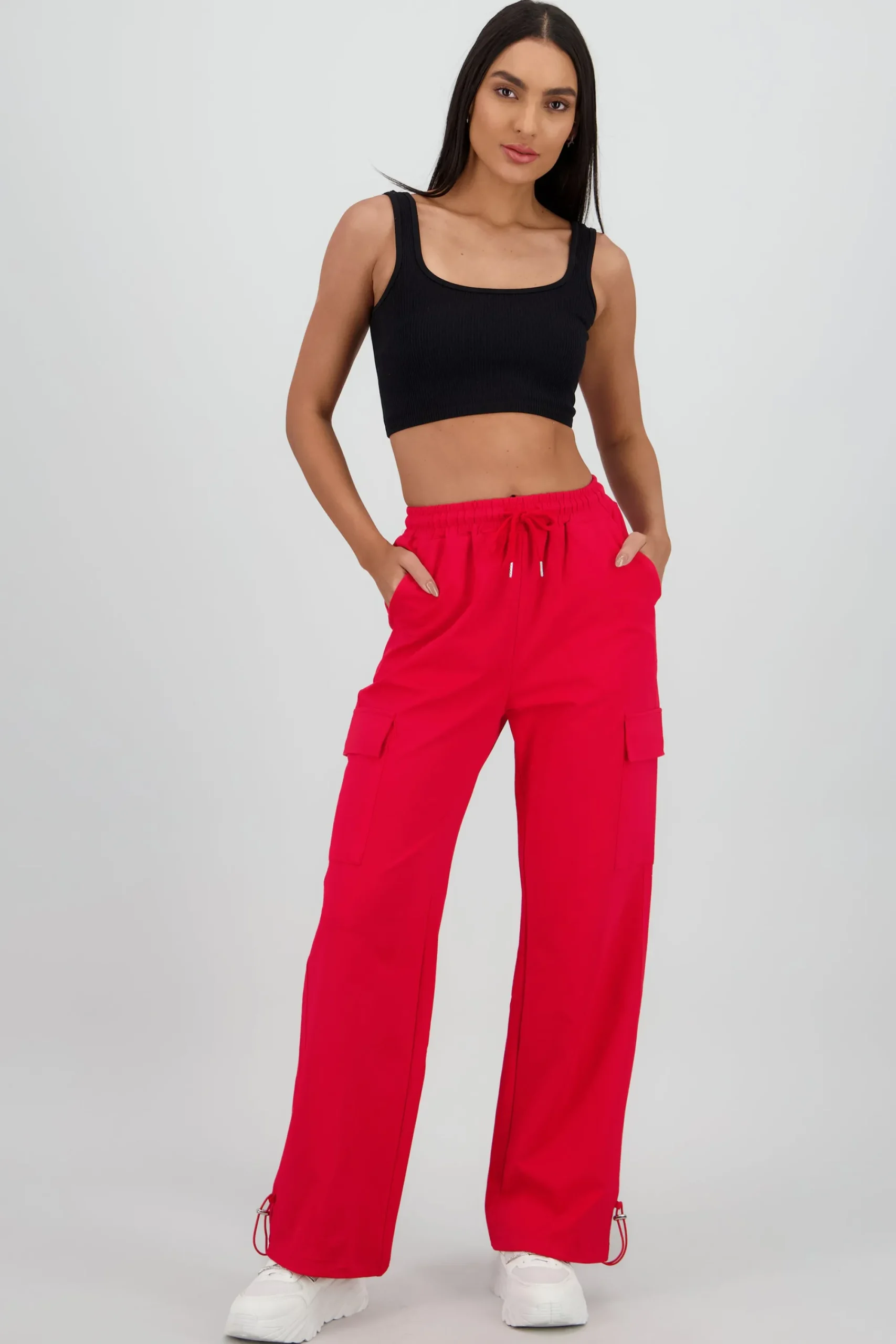 Shasa Wide Leg Pants with Stripe Detail