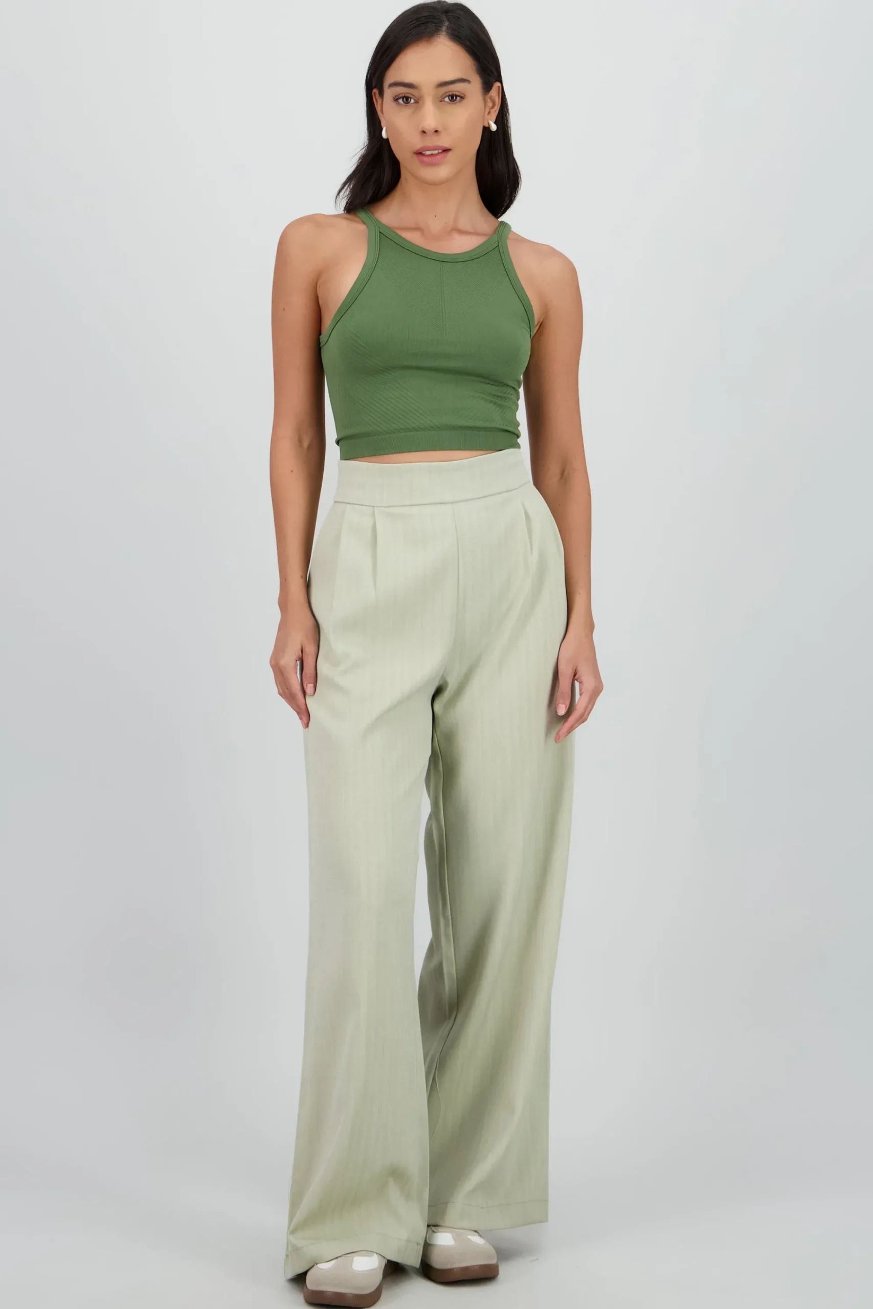 Shasa Wide Leg Pants with Waistband