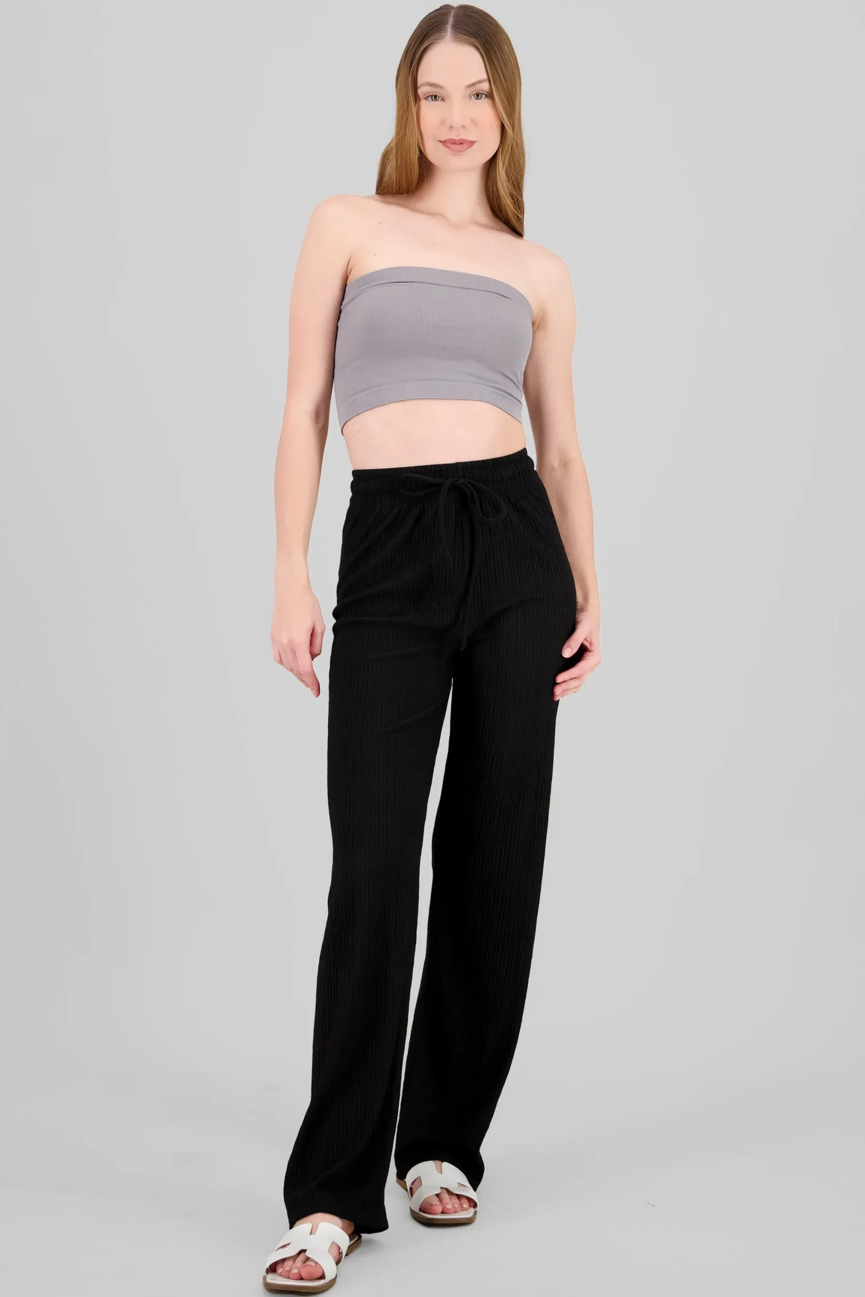 Shasa Wide leg textured pants