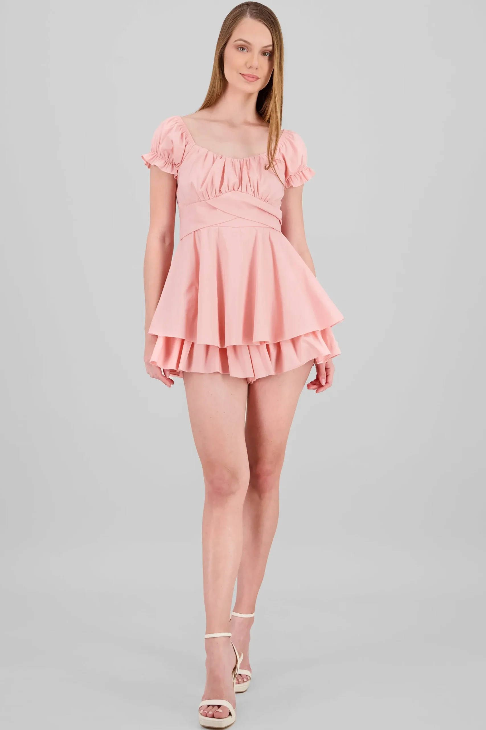 Shasa Wrinkled Bustier Mini Dress