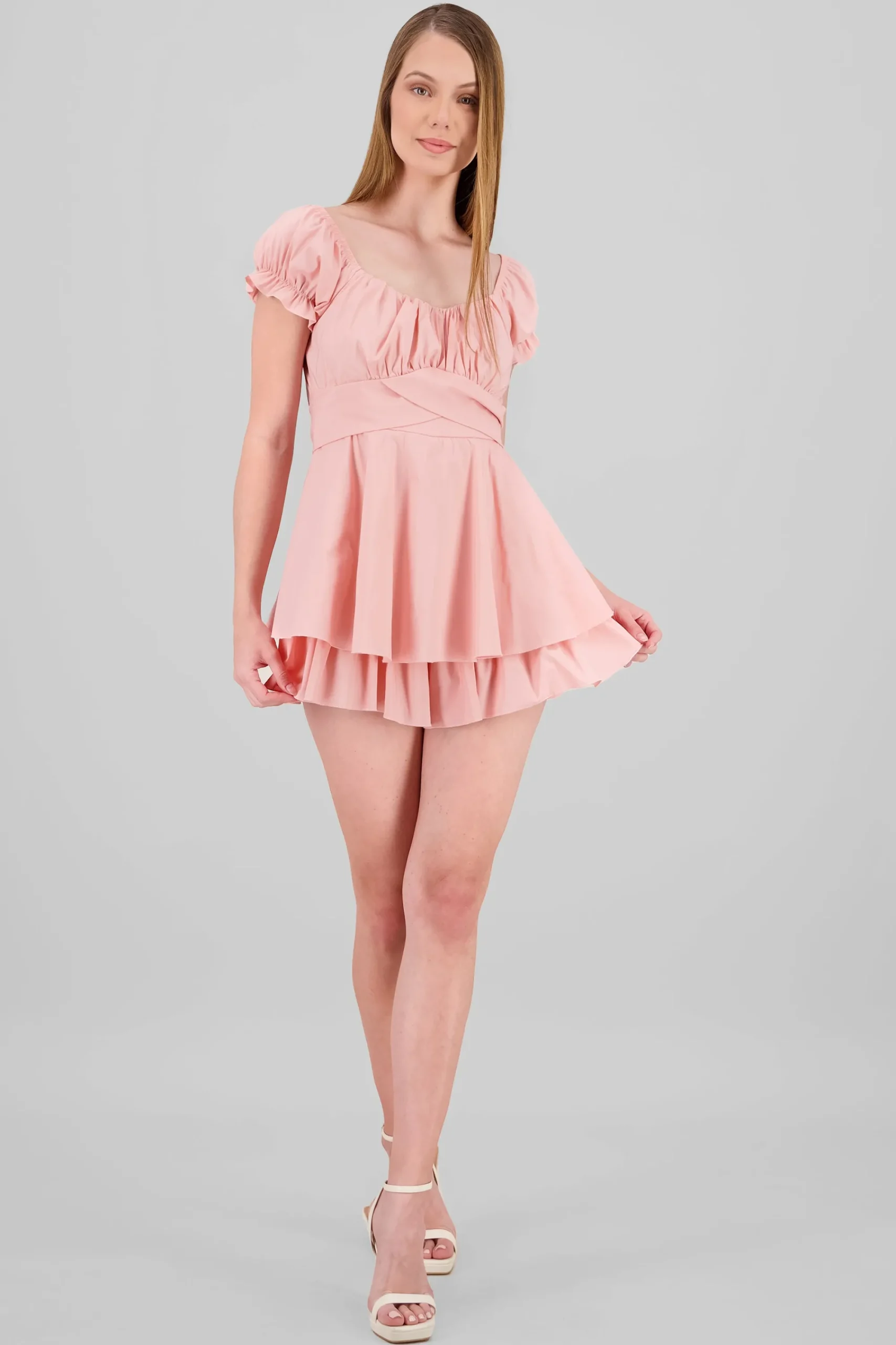 Shasa Wrinkled Bustier Mini Dress